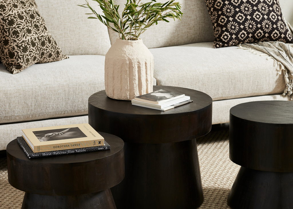 Mushroom Accent Table, Small - Brownstone