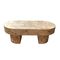 Burl Oval Coffee Table