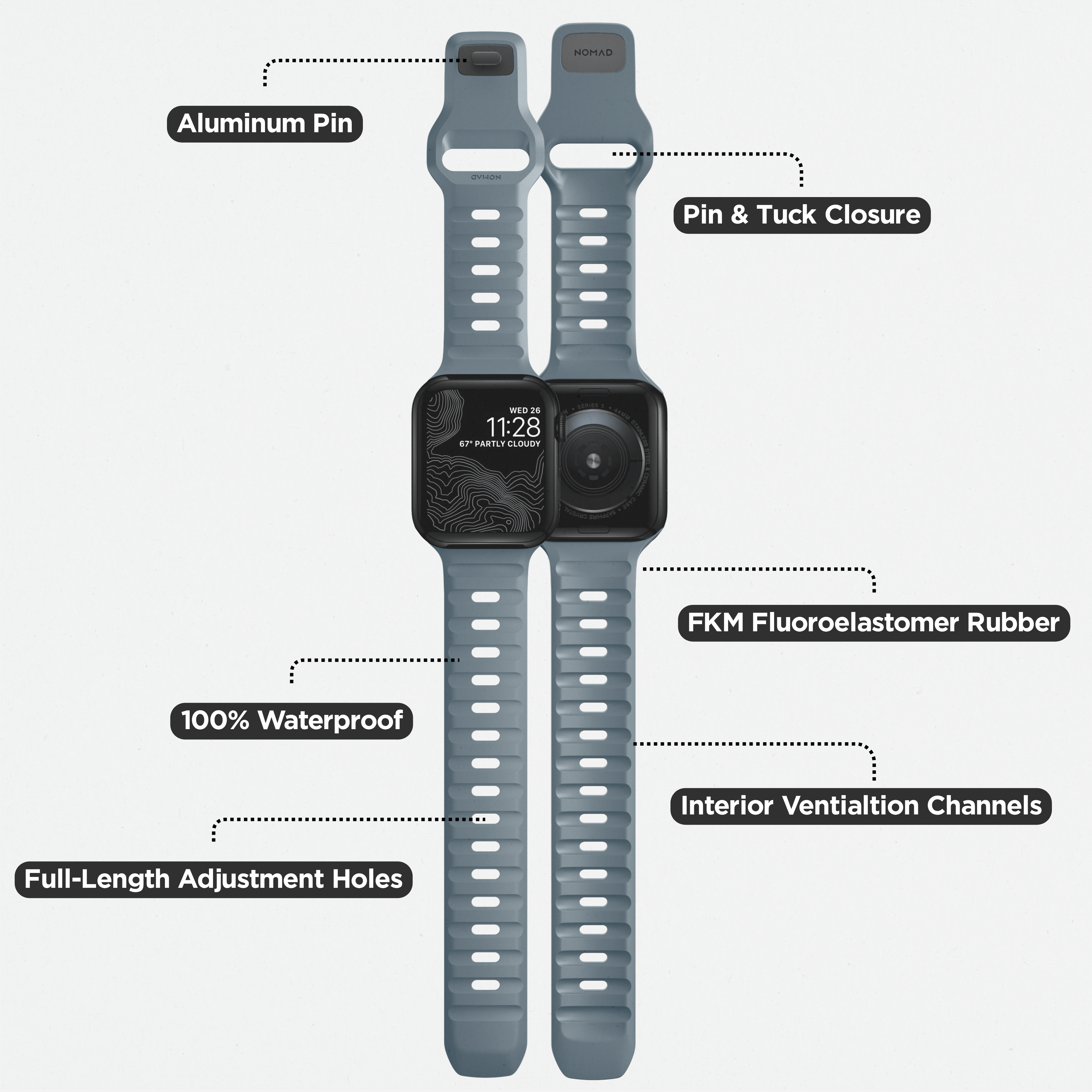 Sport Band - 46mm/49mm| Marine Blue