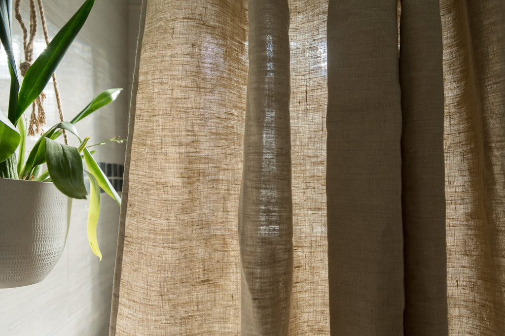 Hemp Shower Curtain – Bath, Tub + Stall Sizes – Made in USA