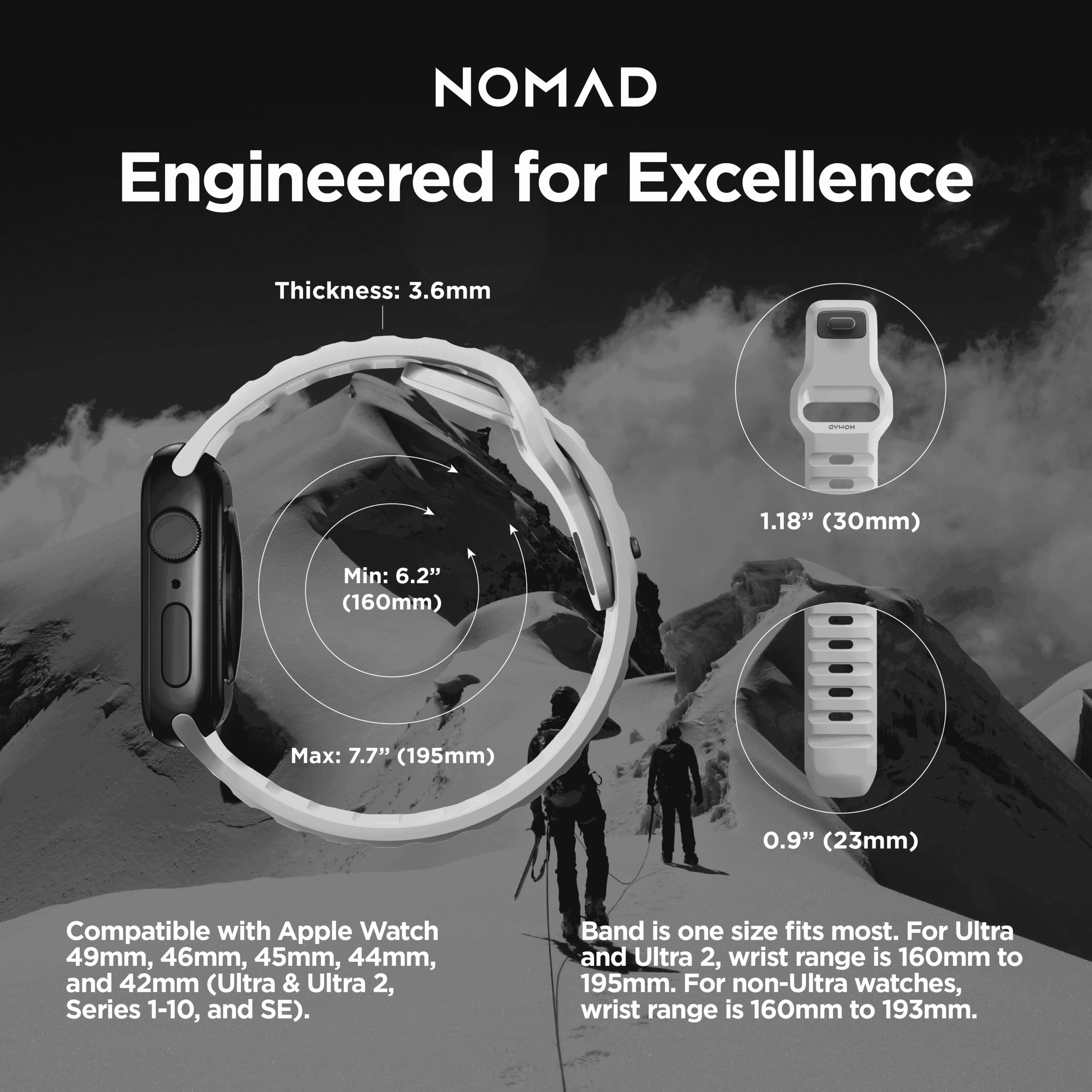 Sport Band - 46mm/49mm | Lunar Gray