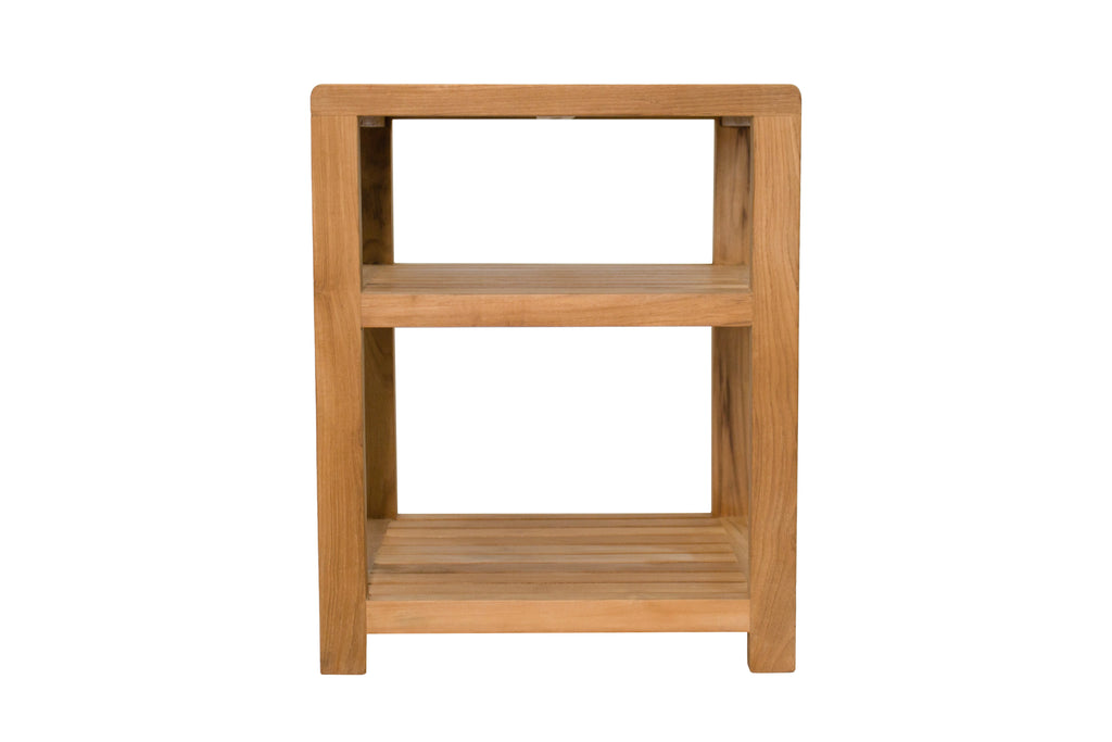 Charleston Natural Teak Spa/Bathroom - Under Sink - Storage Bench - 14"