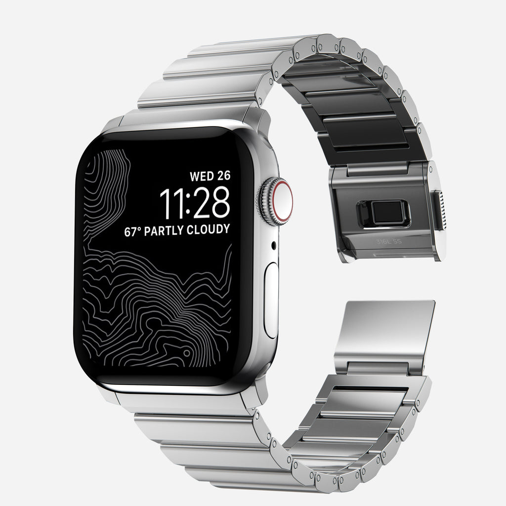 Steel Band - 46mm/49mm | Silver Hardware
