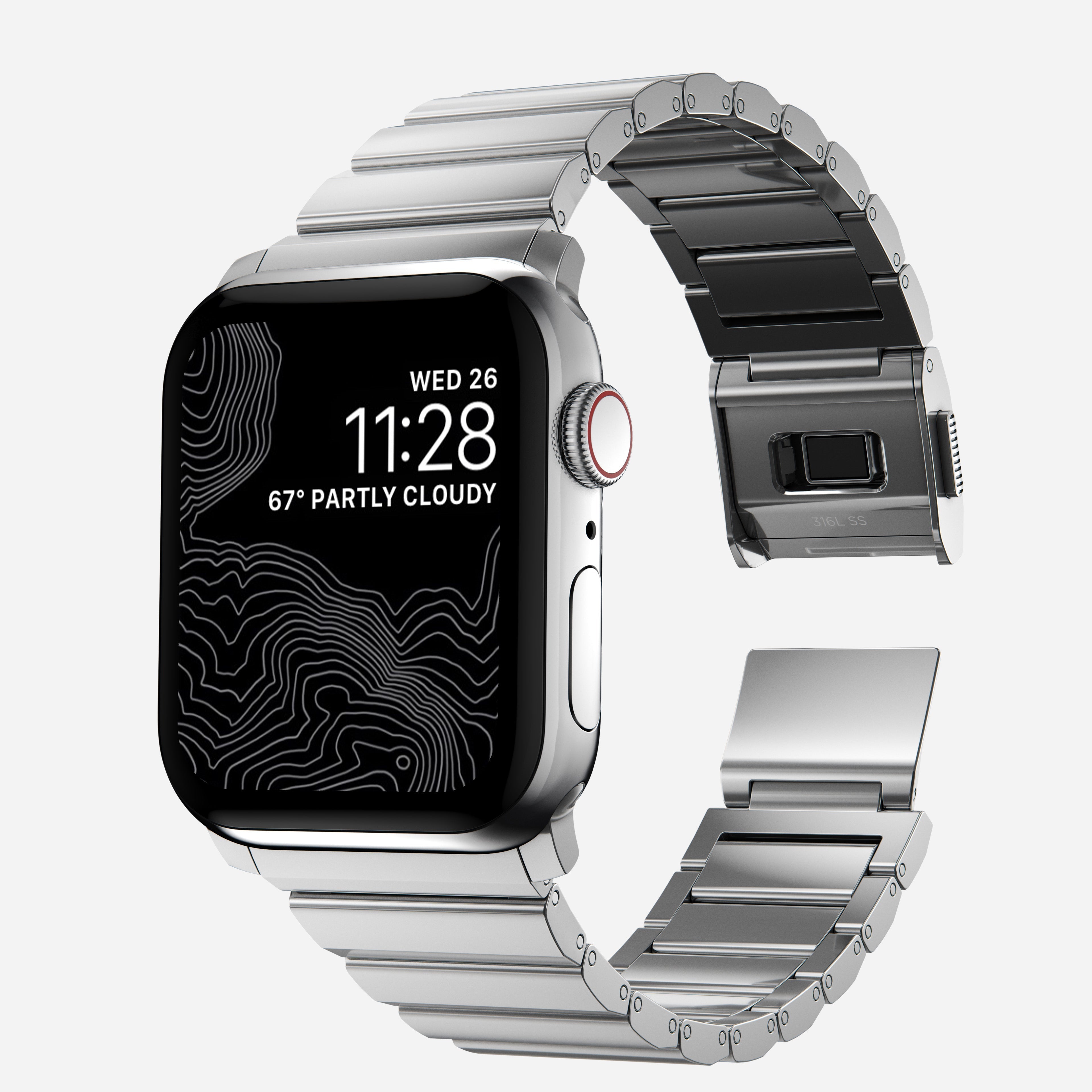 Steel Band - 46mm/49mm | Silver Hardware