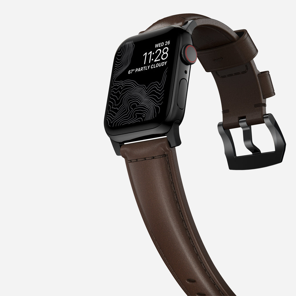 Traditional Band - 46mm/49mm | Black Hardware | Rustic Brown | Horween