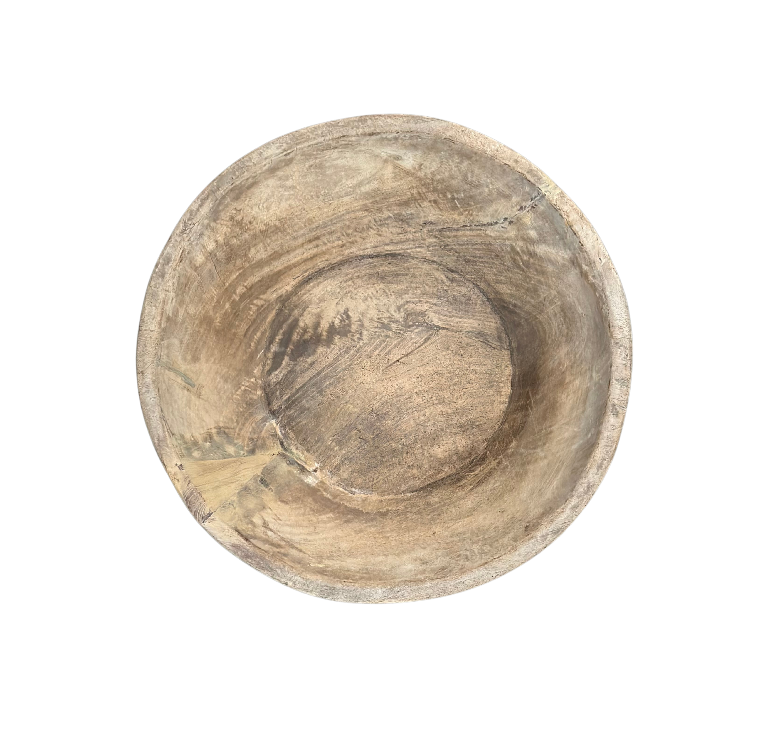 Recycled Wood Bowl, Large - Bleached