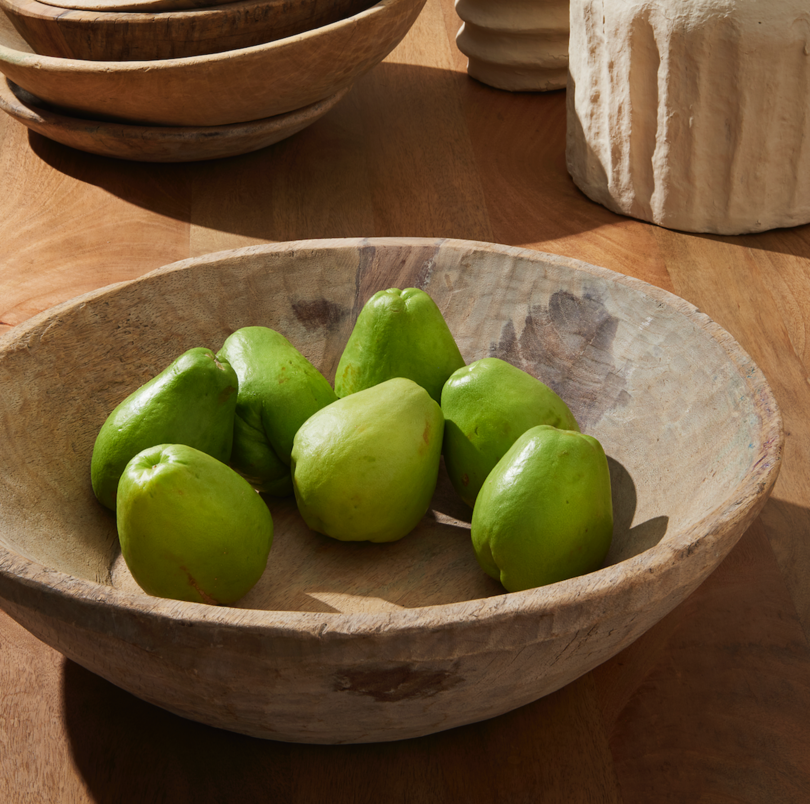 Recycled Wood Bowl, Large - Bleached