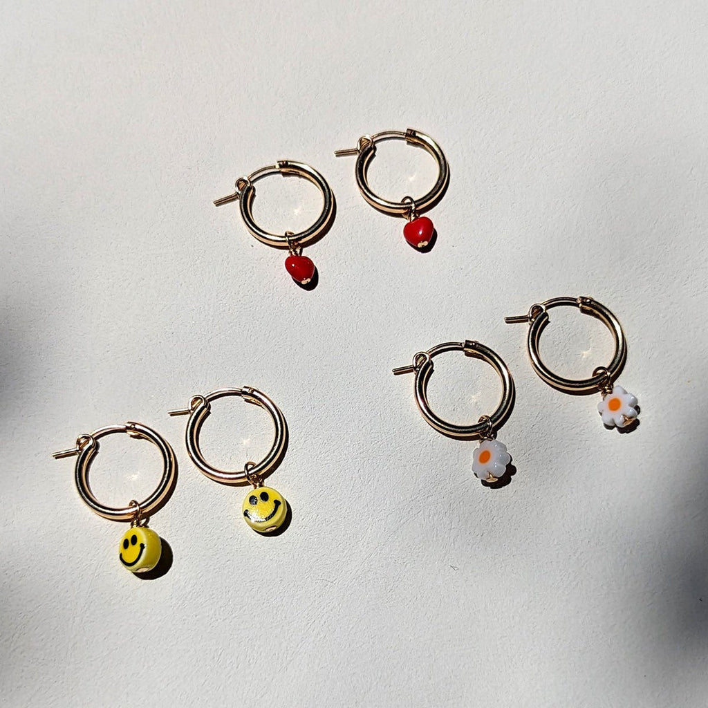 Charm Hoop Earrings | Smilies