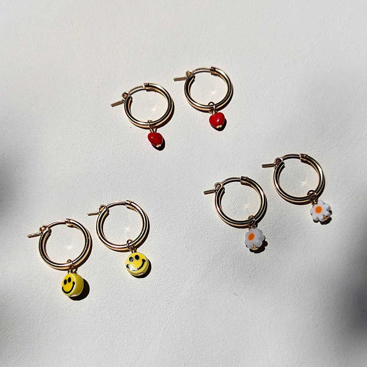 Charm Hoop Earrings | Smilies
