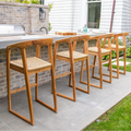 Ubud Natural Teak Indoor/Outdoor Bar Stool - 30"