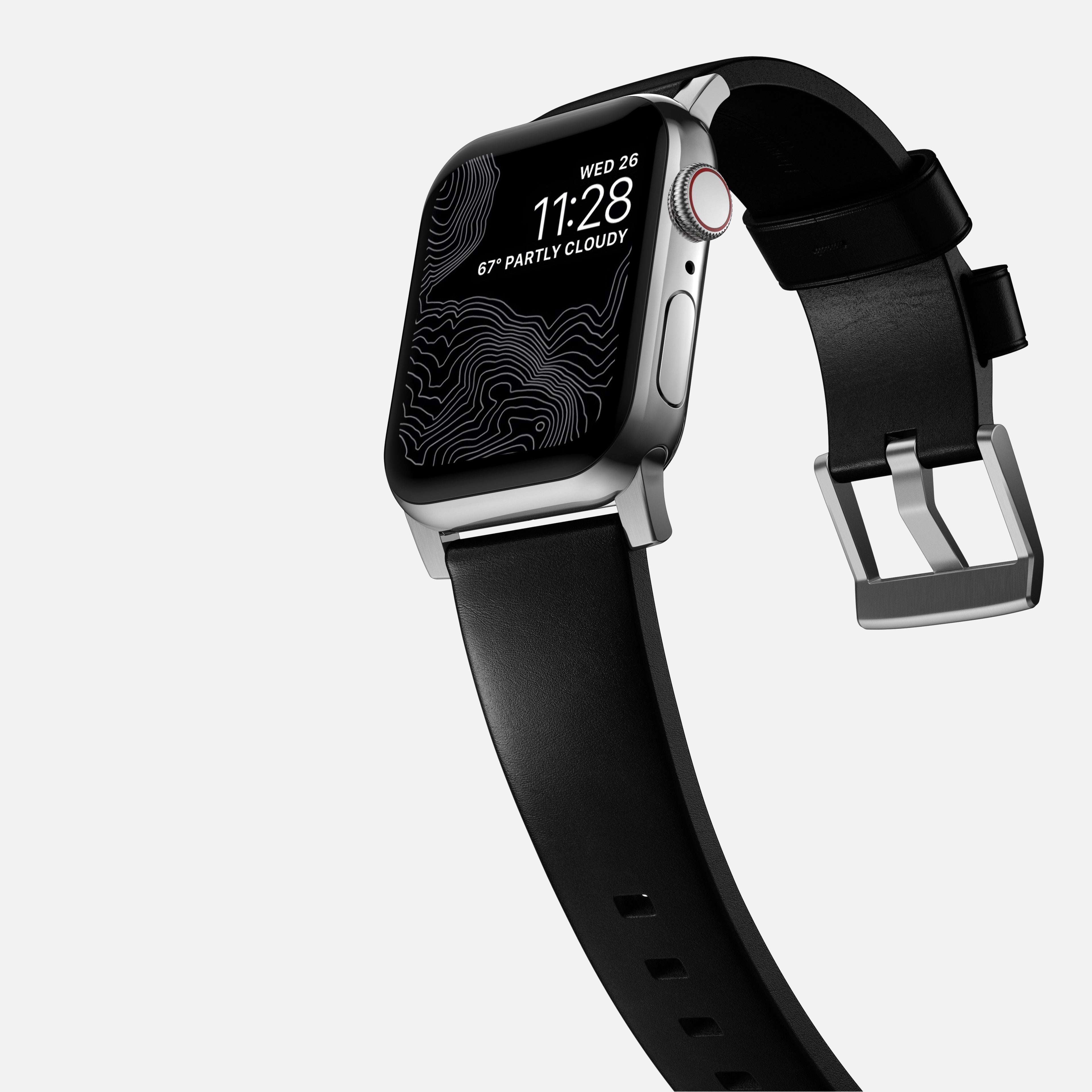 Modern Band - 46mm/49mm | Silver Hardware | Black | Horween