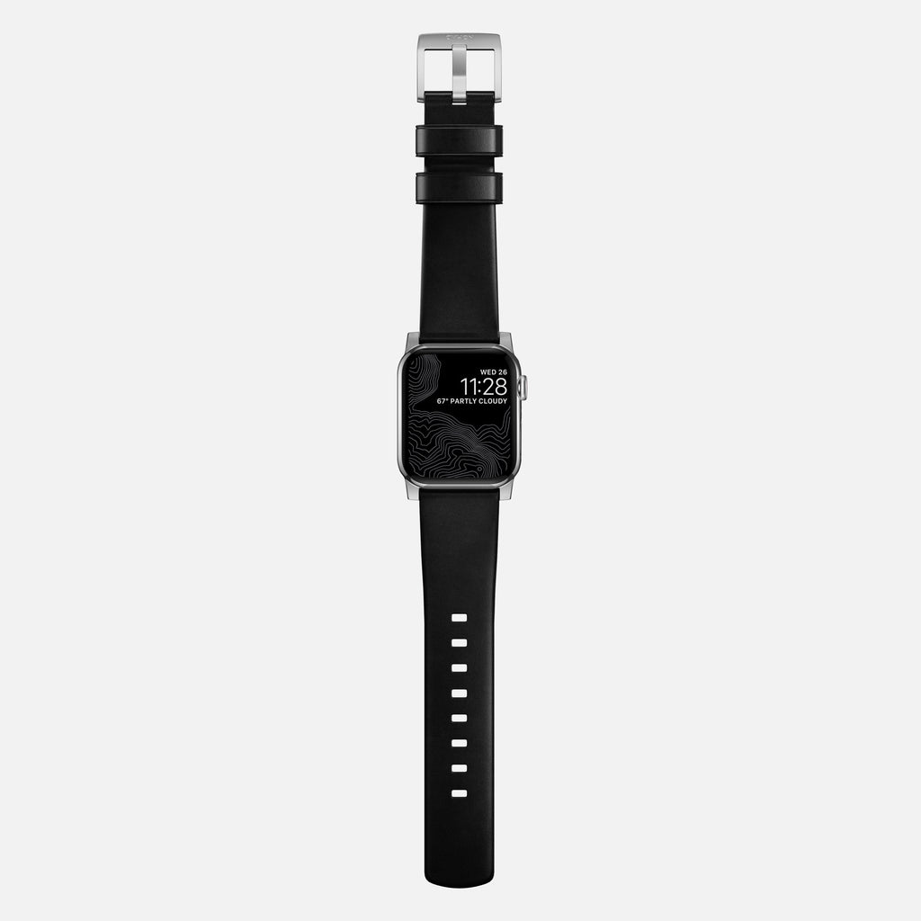 Modern Band - 46mm/49mm | Silver Hardware | Black | Horween