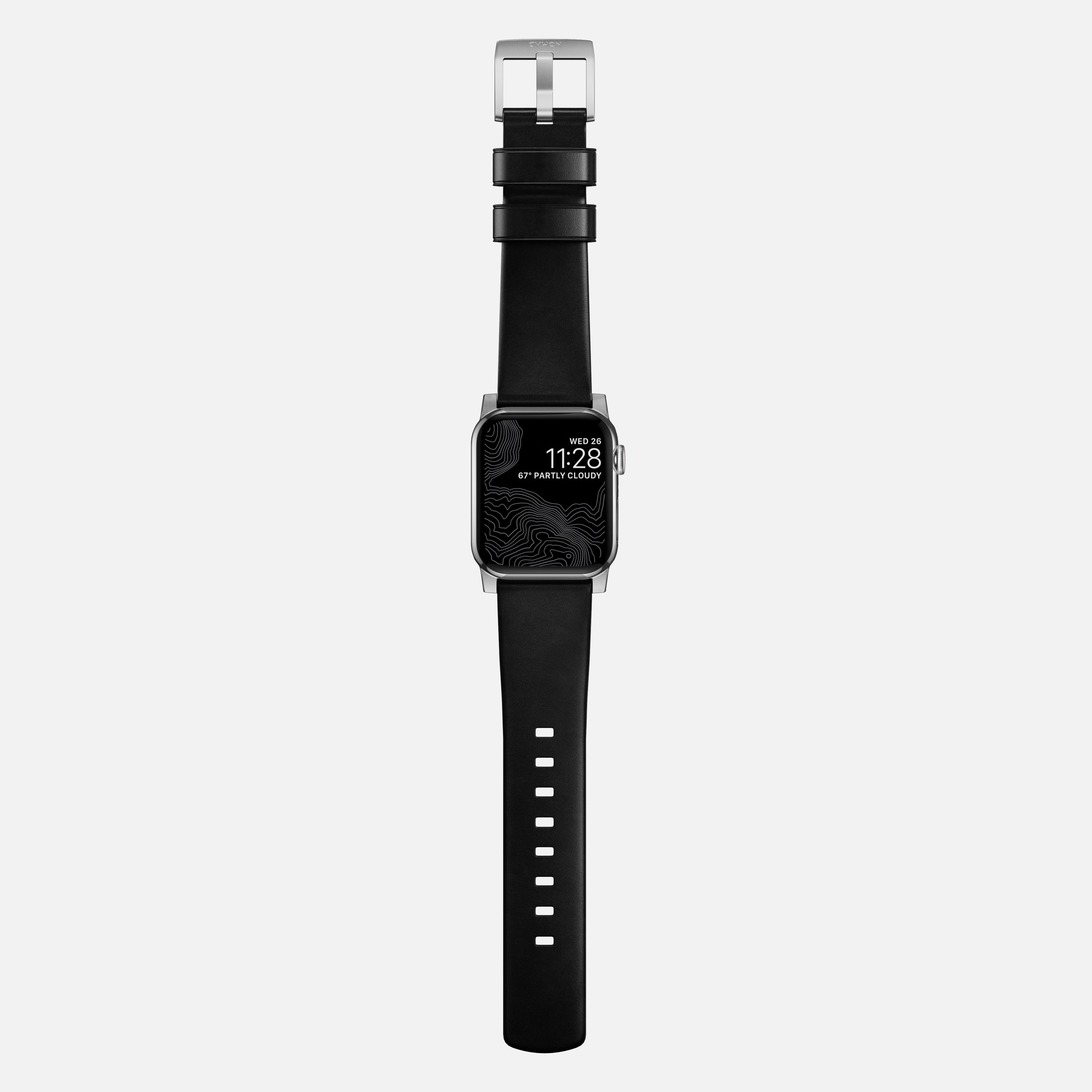 Modern Band - 46mm/49mm | Silver Hardware | Black | Horween