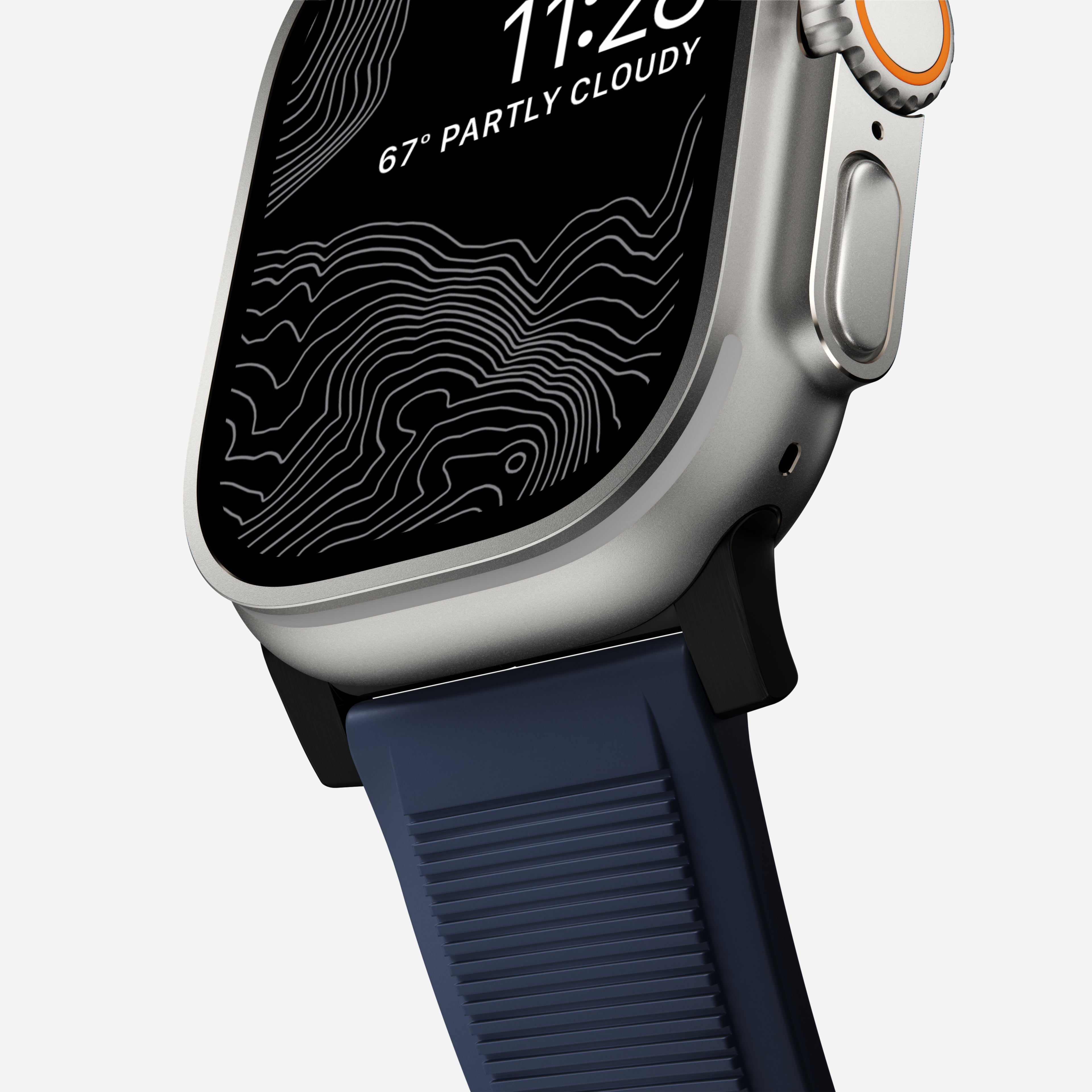 Rugged Band - 46mm/49mm | Atlantic Blue | Black Hardware