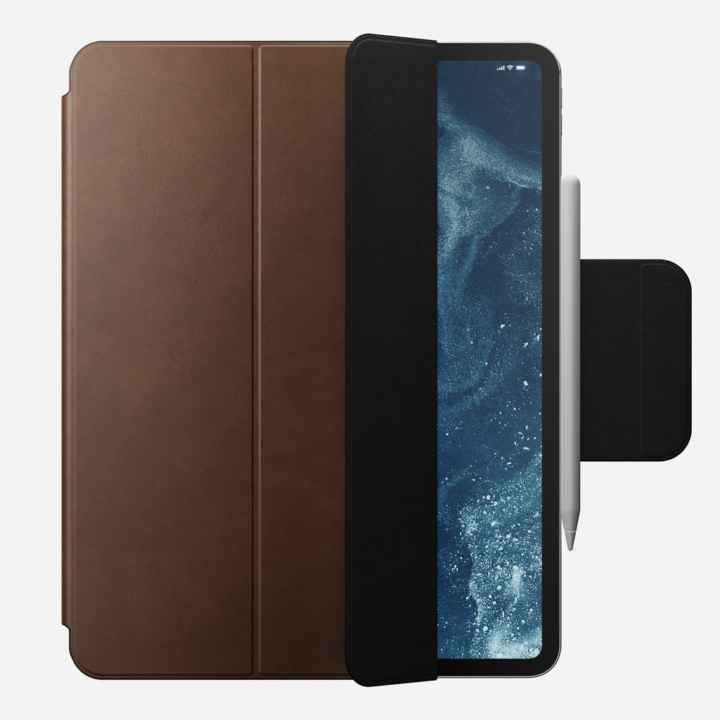 Leather Folio - M4 & M5 iPad 13 inch | Brown | Camino Leather | Apple Pencil