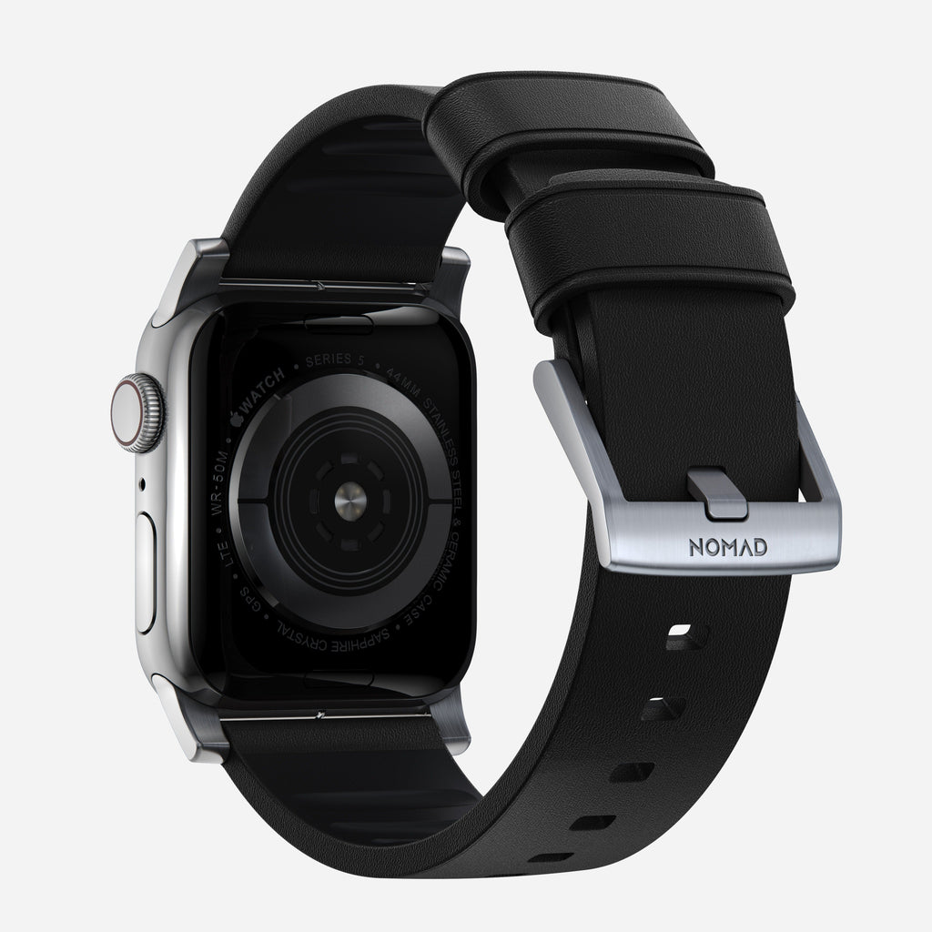 Active Band Pro - 46mm/49mm | Silver Hardware | Black Active Leather