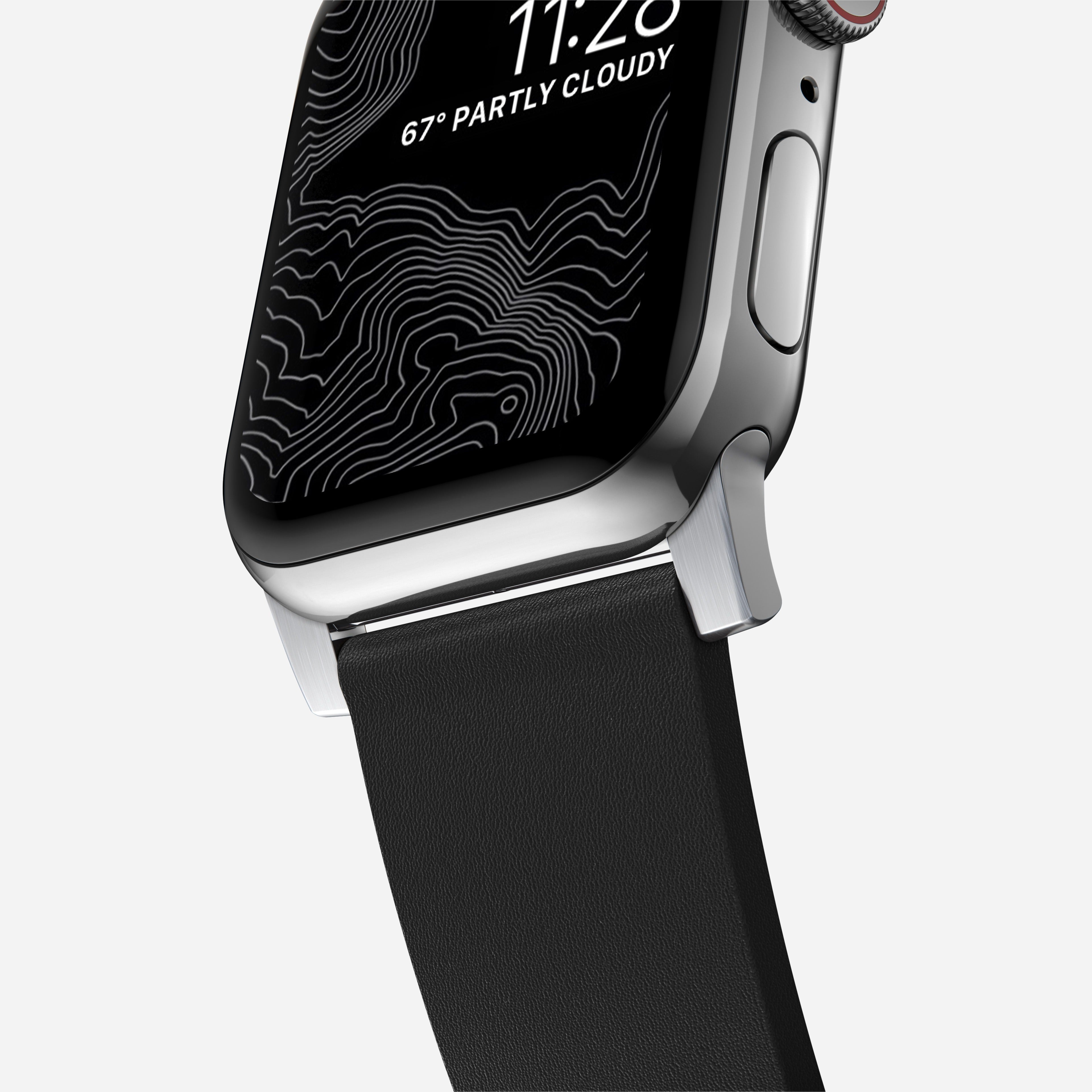 Active Band Pro - 46mm/49mm | Silver Hardware | Black Active Leather