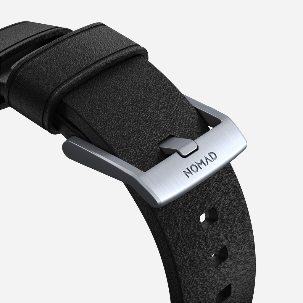 Active Band Pro - 46mm/49mm | Silver Hardware | Black Active Leather