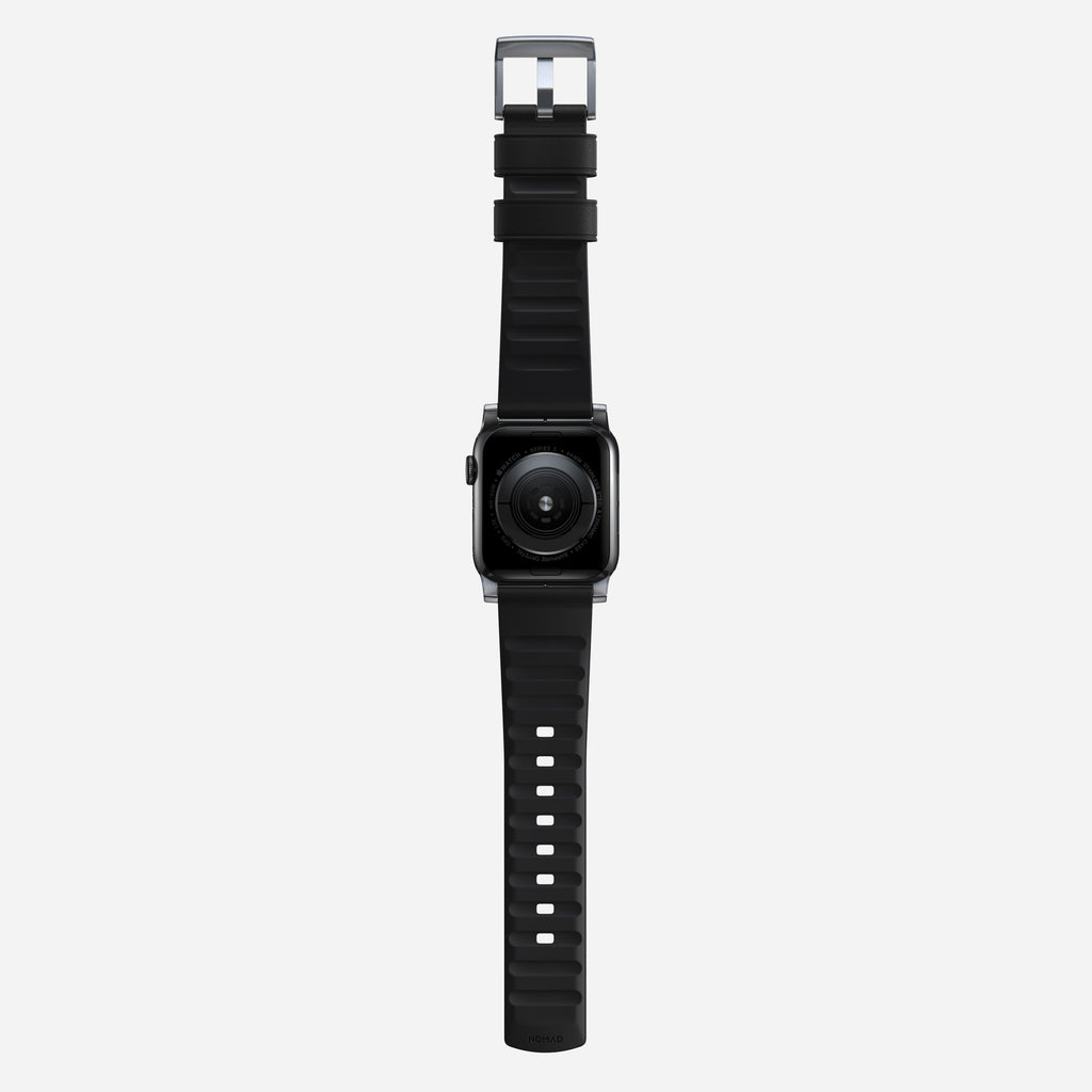 Active Band Pro - 46mm/49mm | Silver Hardware | Black Active Leather