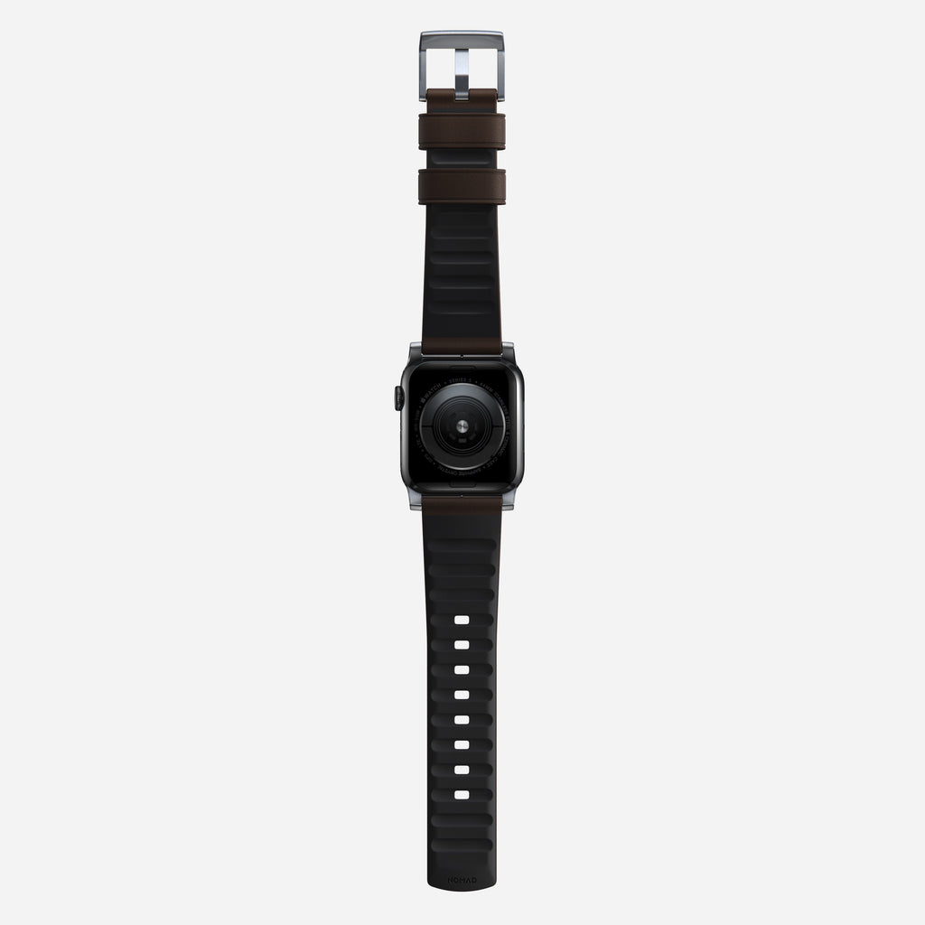 Active Band Pro - 46mm/49mm | Silver Hardware | Classic Brown Active Leather