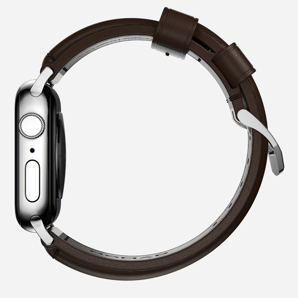 Traditional Band - 46mm/49mm | Silver Hardware | Rustic Brown | Horween