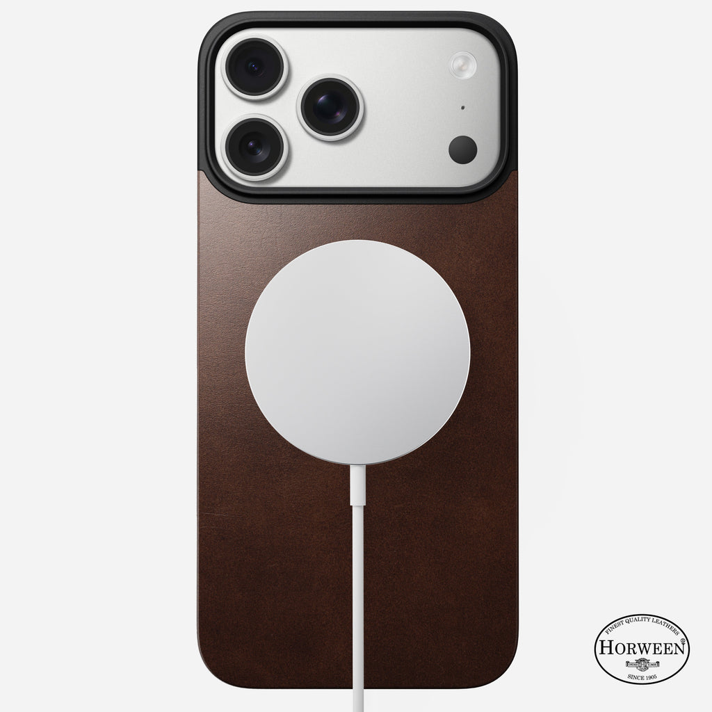 Magnetic Leather Back - iPhone 17 Pro Max | Rustic Brown | Horween | MagSafe