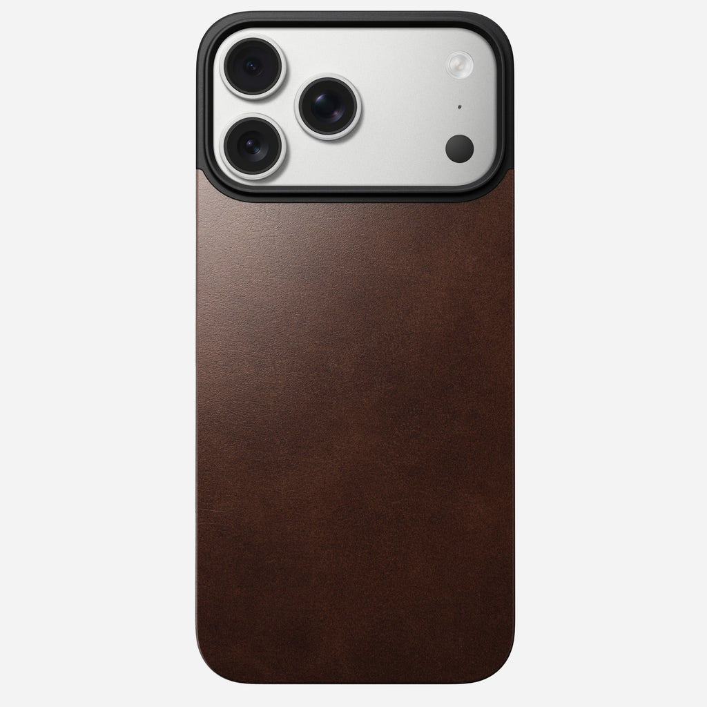 Magnetic Leather Back - iPhone 17 Pro Max | Rustic Brown | Horween | MagSafe