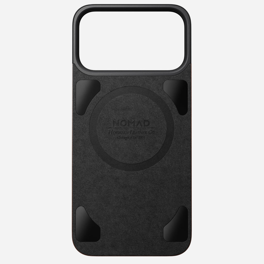Magnetic Leather Back - iPhone 17 Pro Max | Rustic Brown | Horween | MagSafe