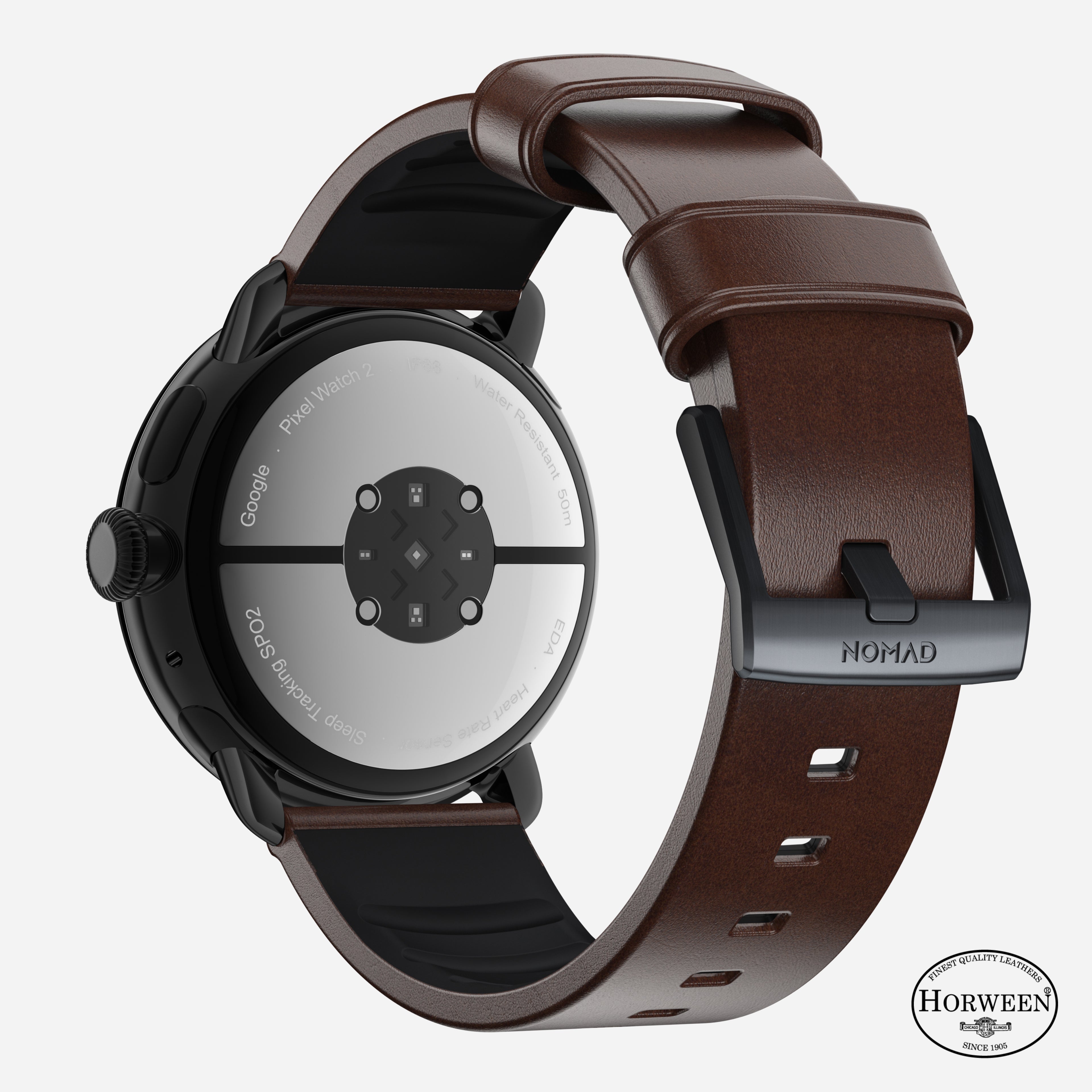 Active Band Pro - Pixel Watch | 45mm | Black Hardware | Horween Brown