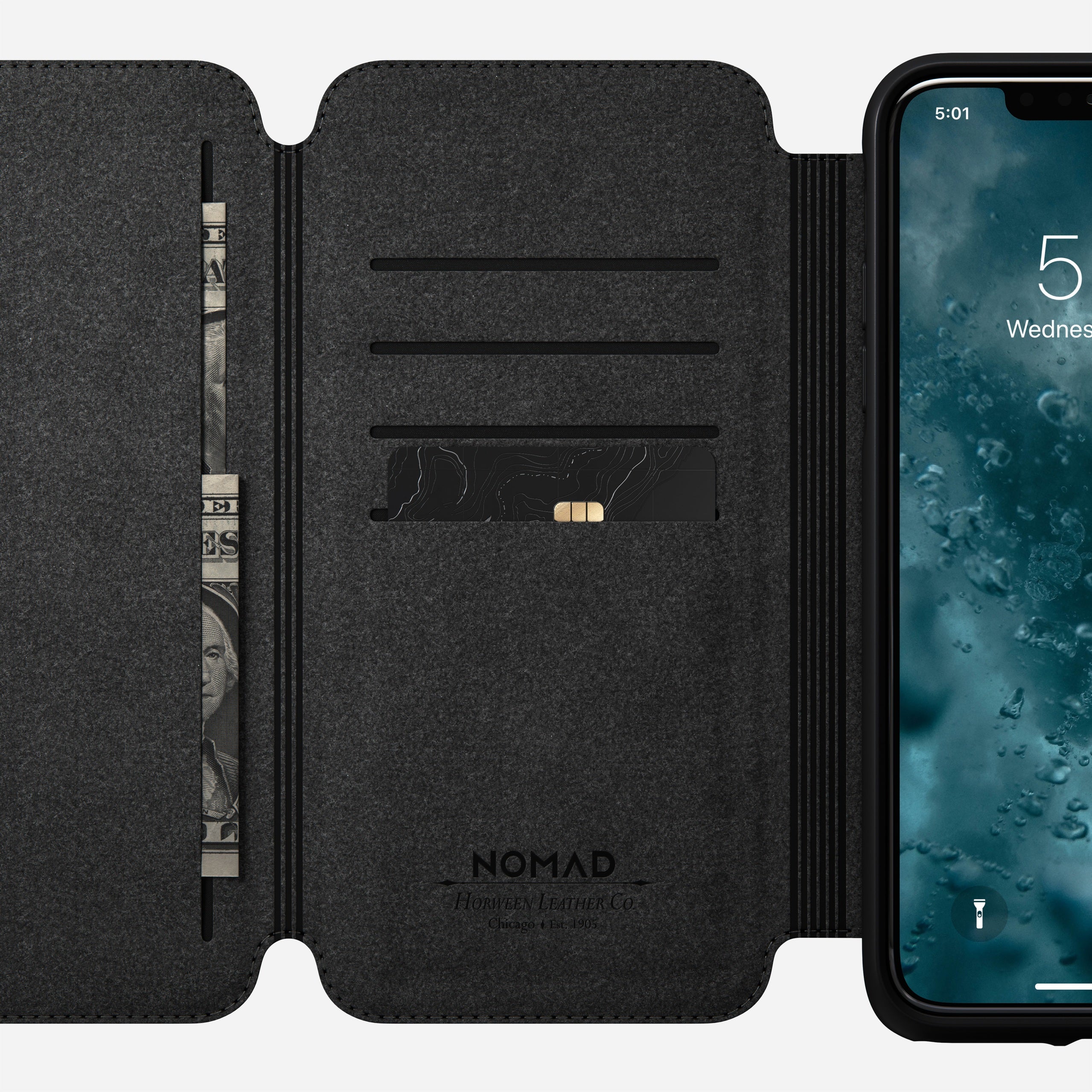 Modern Leather Tri-Folio - iPhone 11 Pro Max | Rustic Brown | Horween