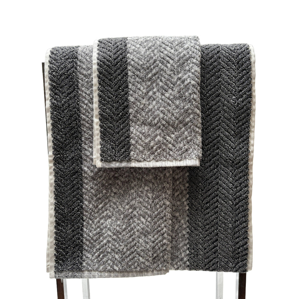 Big Herringbone Silver Gray Melange