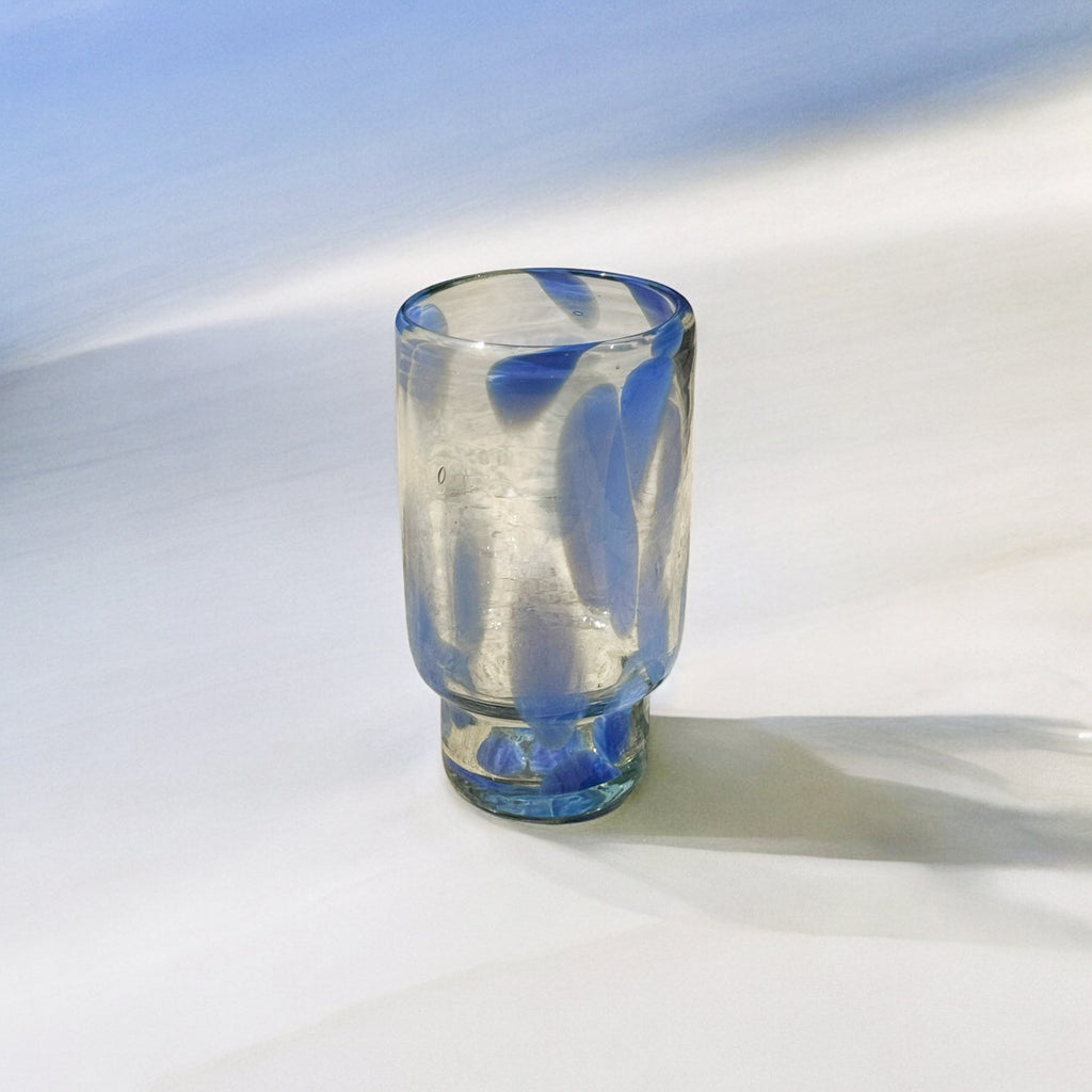 Frida Tall Glasses Blue & Clear (Set of 4) by MESO