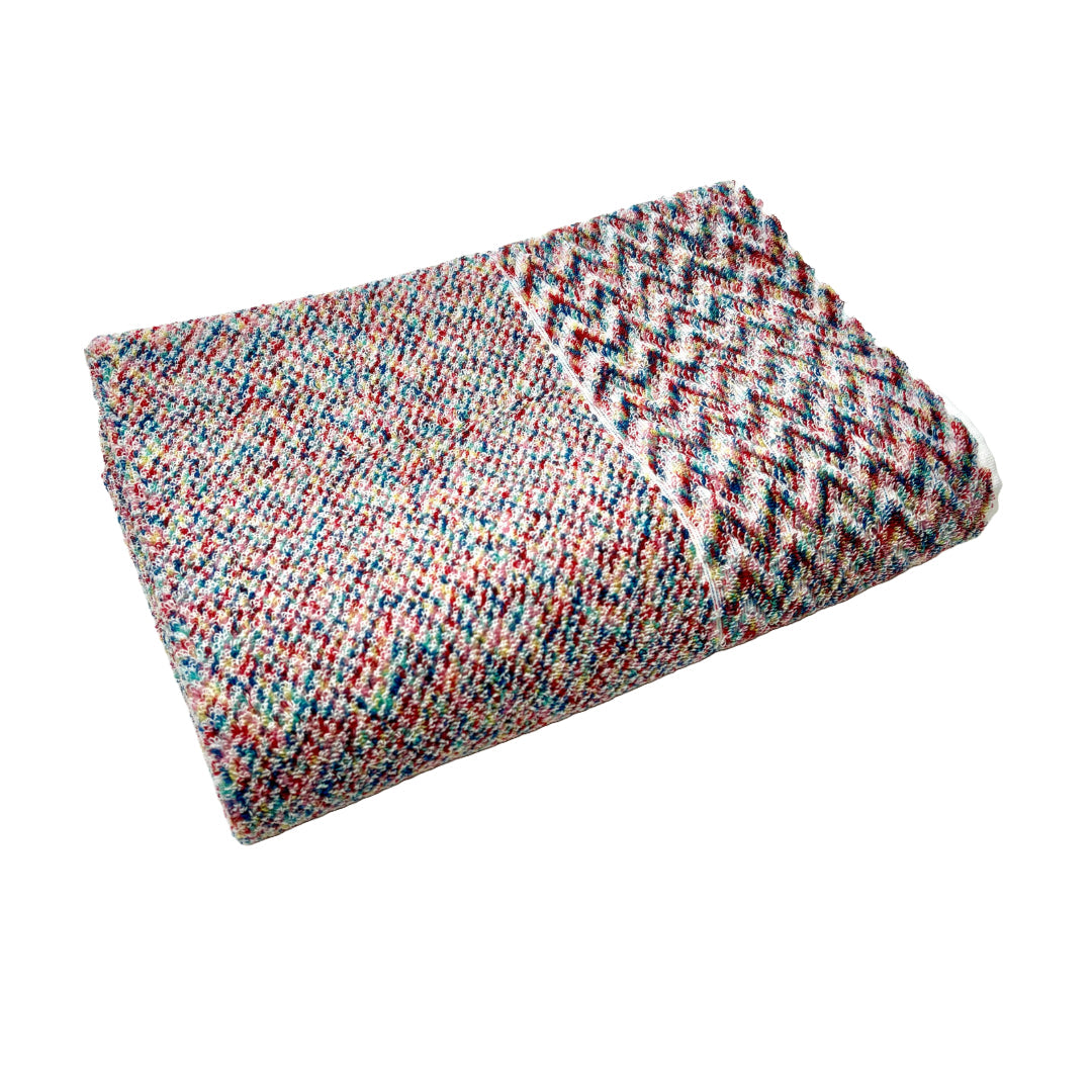 Watercolors Coral Blue Yellow Green Melange Tweed
