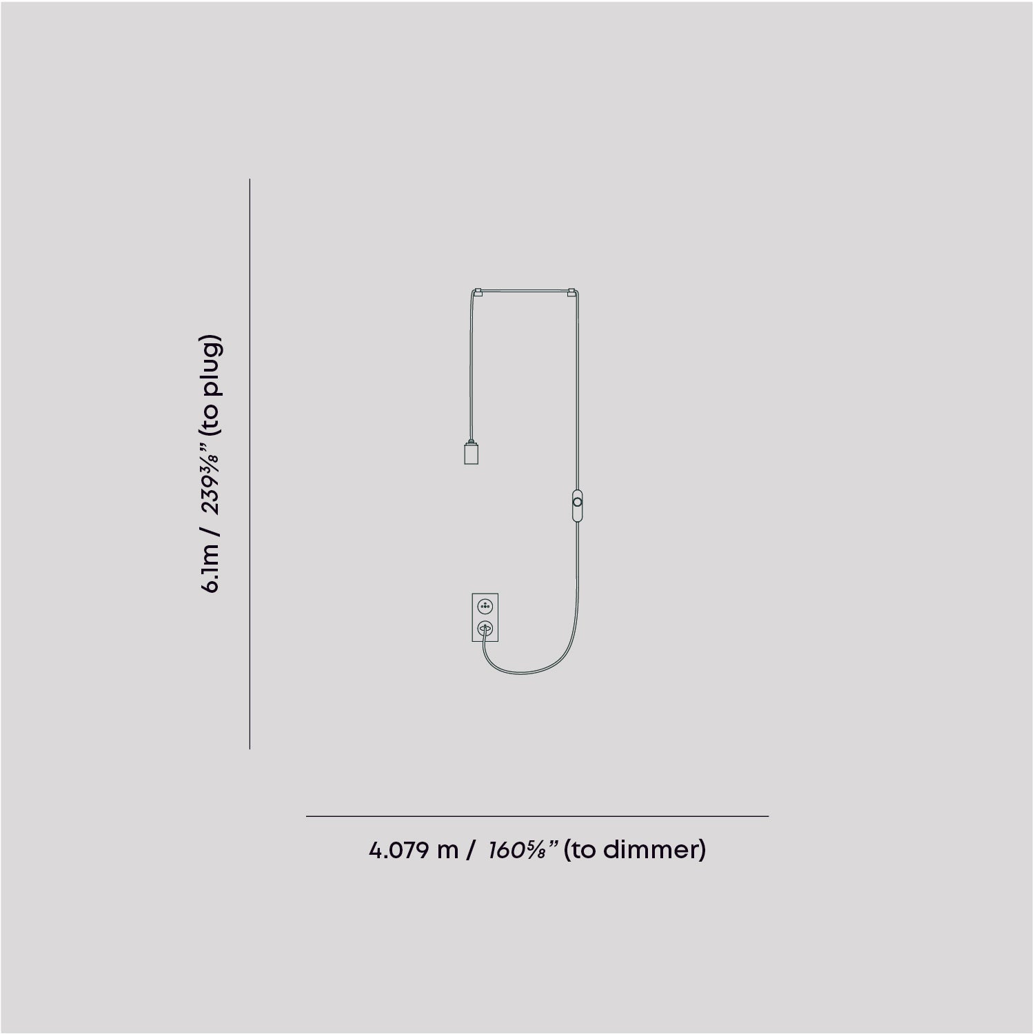 Oval II Plug-In Pendant in Graphite