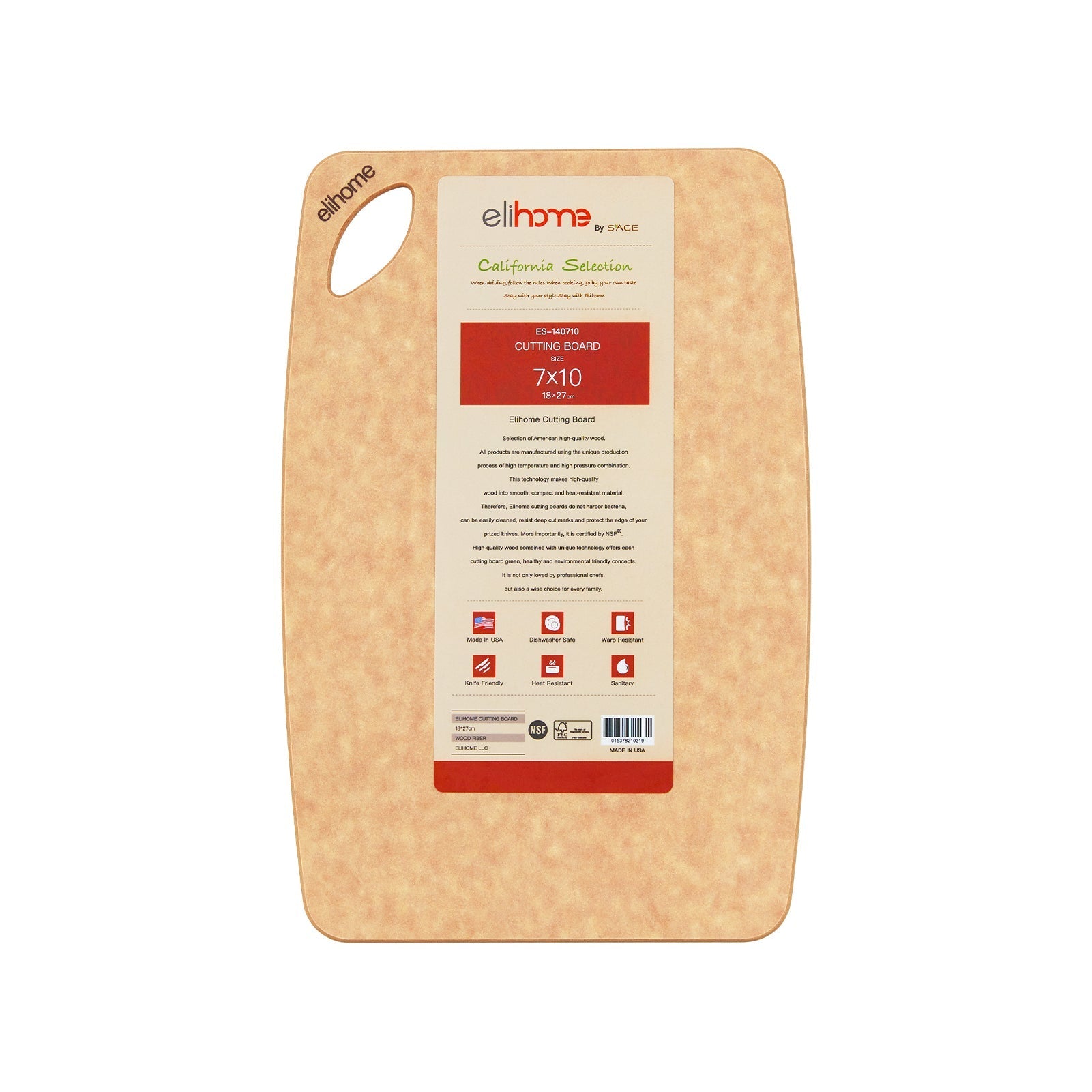 Classic Series 7 x 10 x 1/4 Cutting Board - Small