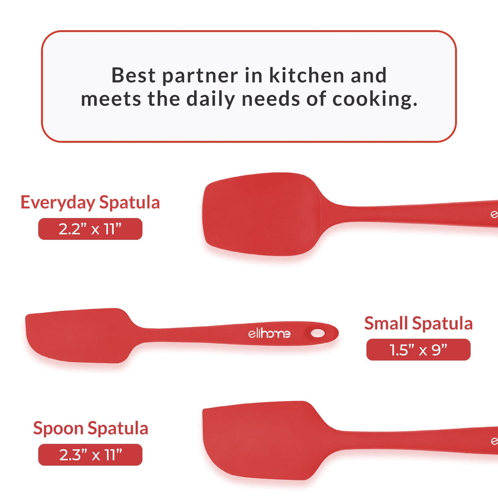 8 Piece Silicone Spatula Set - Teal Grey