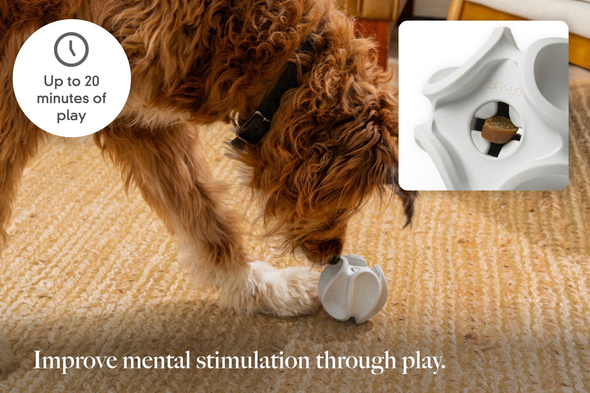LAY LO Treat Dispensing Rubber Toy