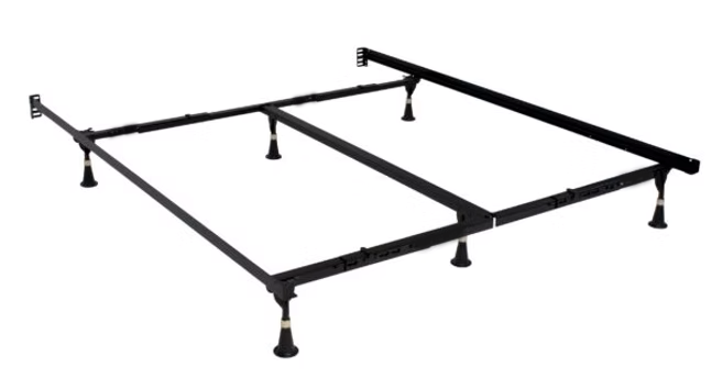 Heavy Duty Bed Frame with Headboard Brackets — Made in USA