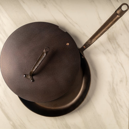12" Round Carbon Steel Skillet - Hand Forged