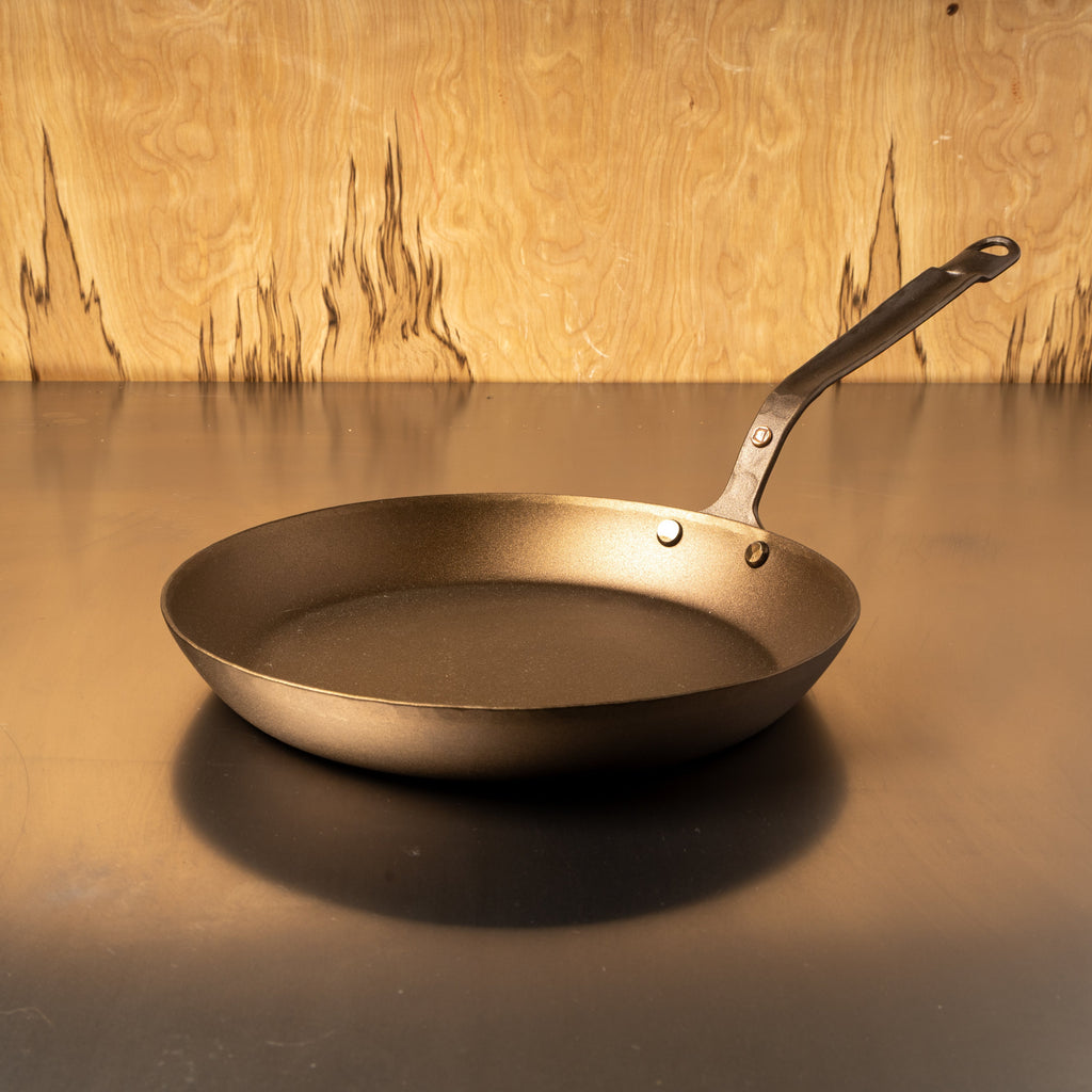 8",10",12" Round Carbon Steel Skillets Set - Hand Forged