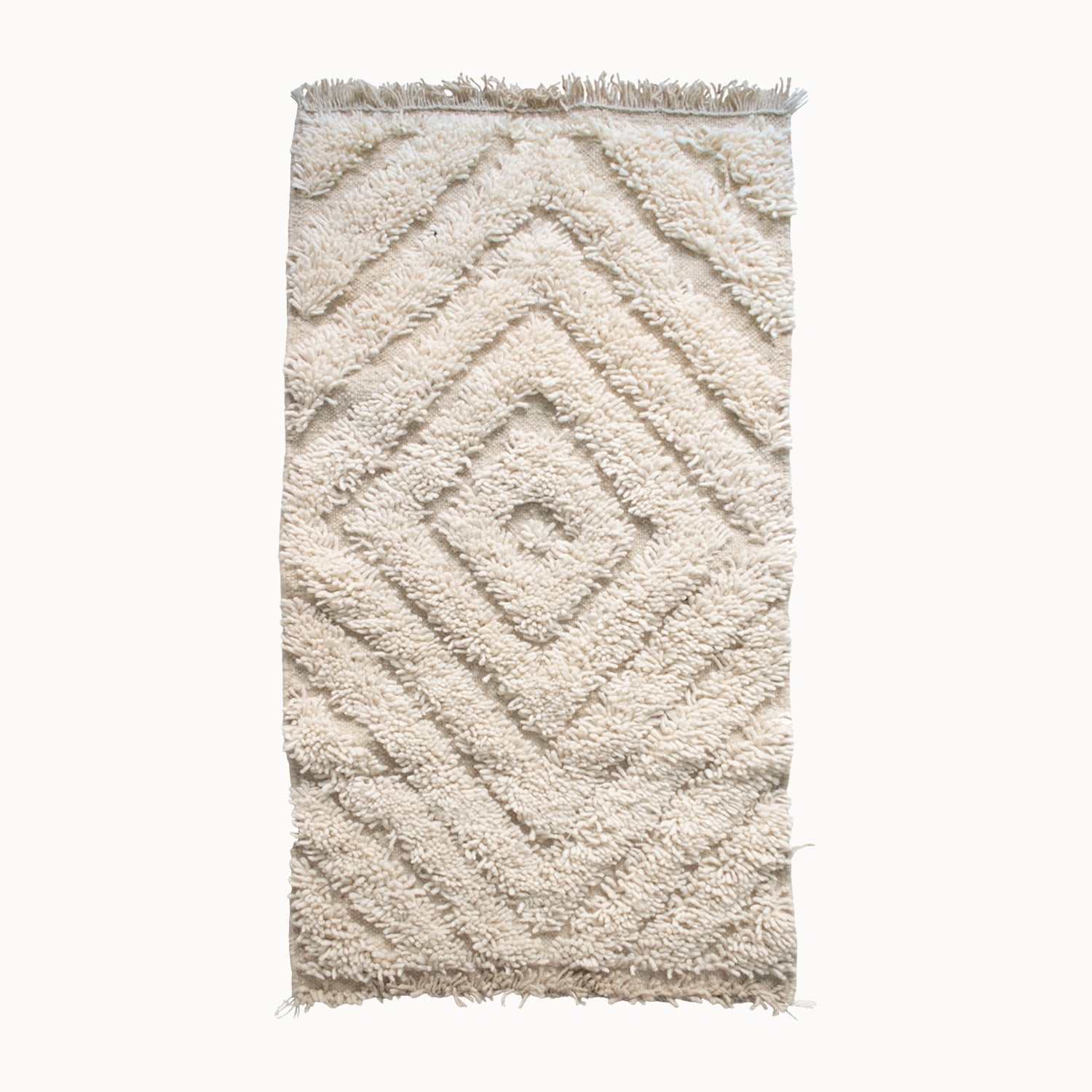 Contemporary Moroccan Wool Mini Rug | 1'10 x 3'4"