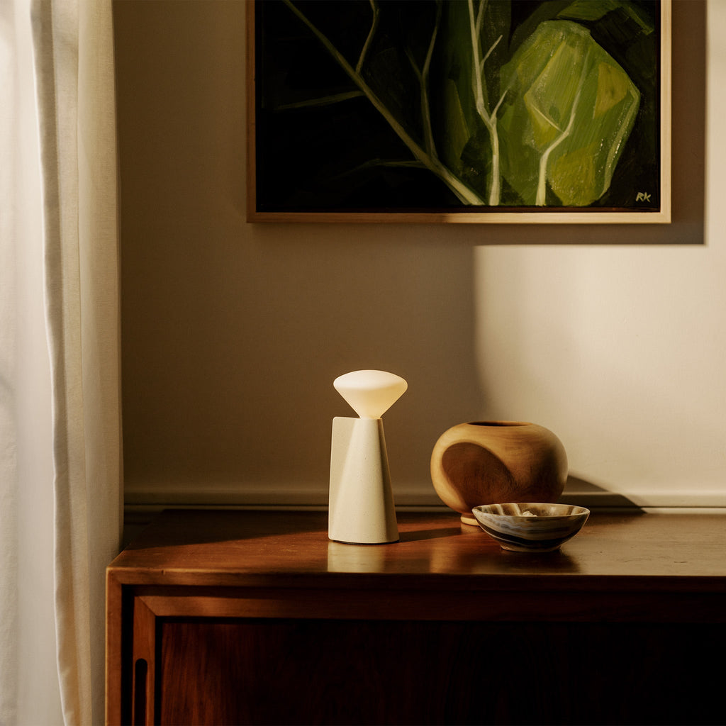 Mantle Portable Lamp in Stone White
