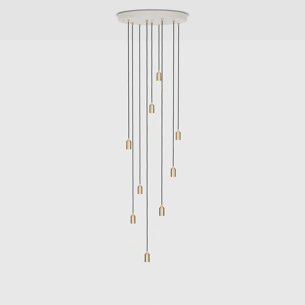 Nine Pendant in Brass