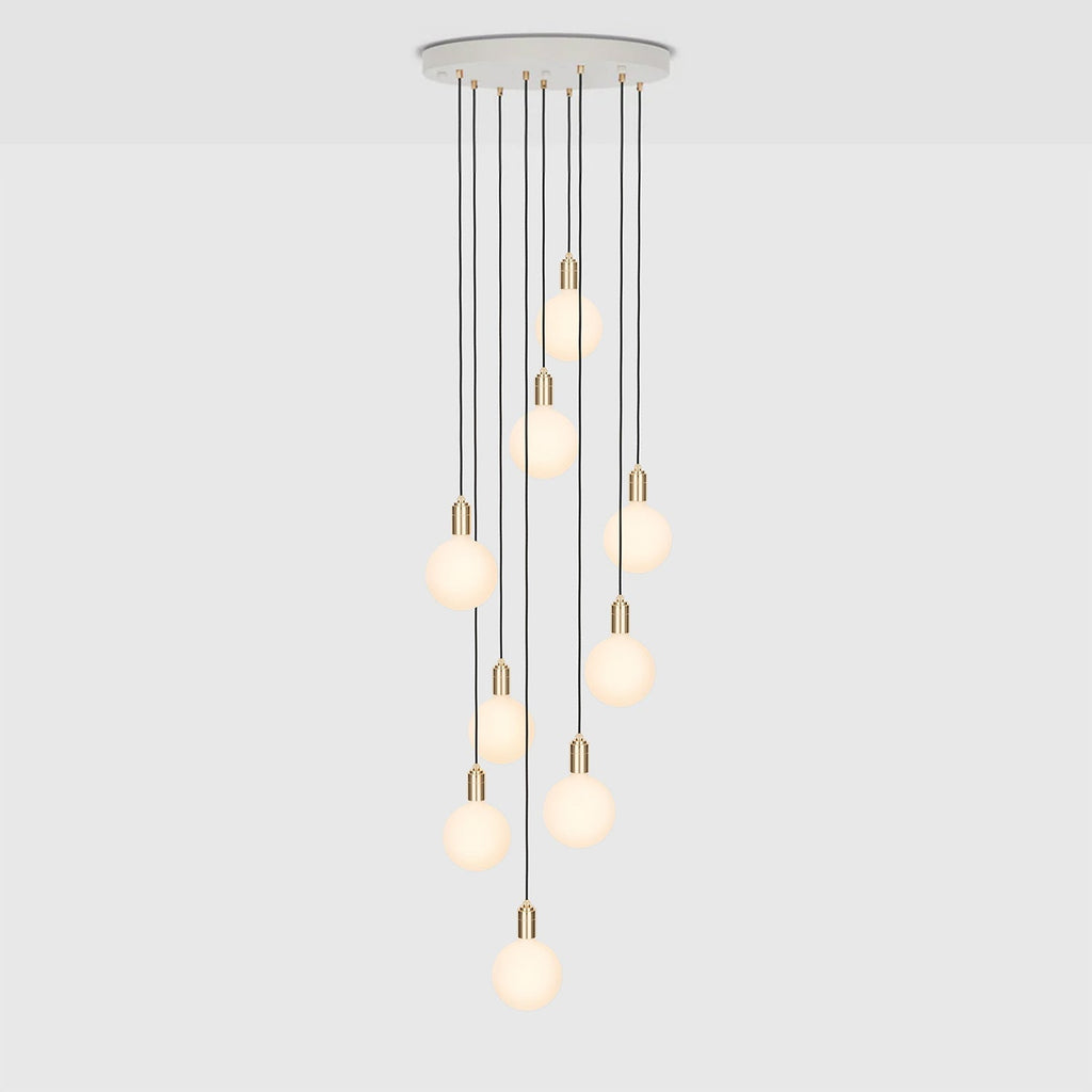 Nine Pendant in Brass + Sphere IV
