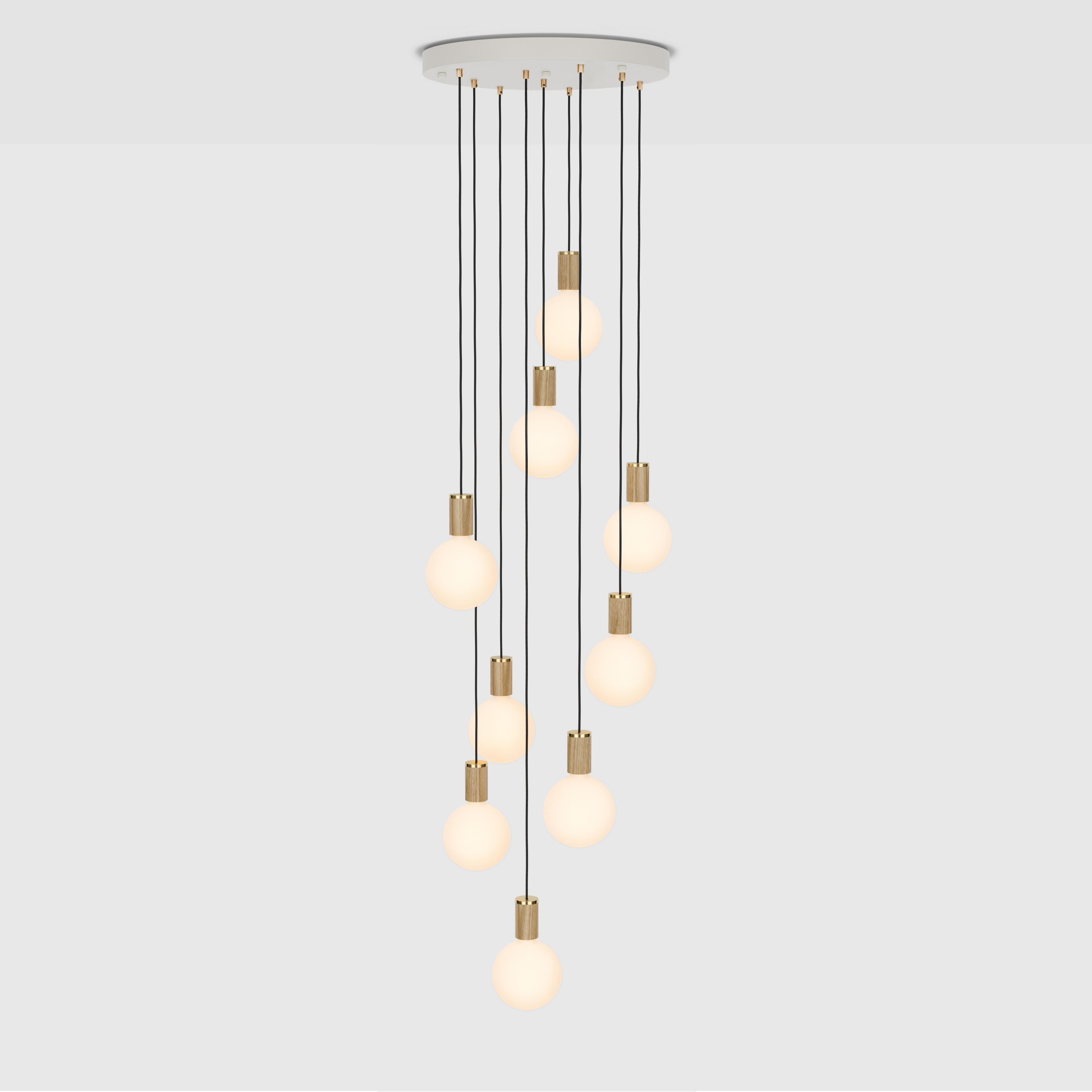 Nine Pendant in Oak + Sphere IV