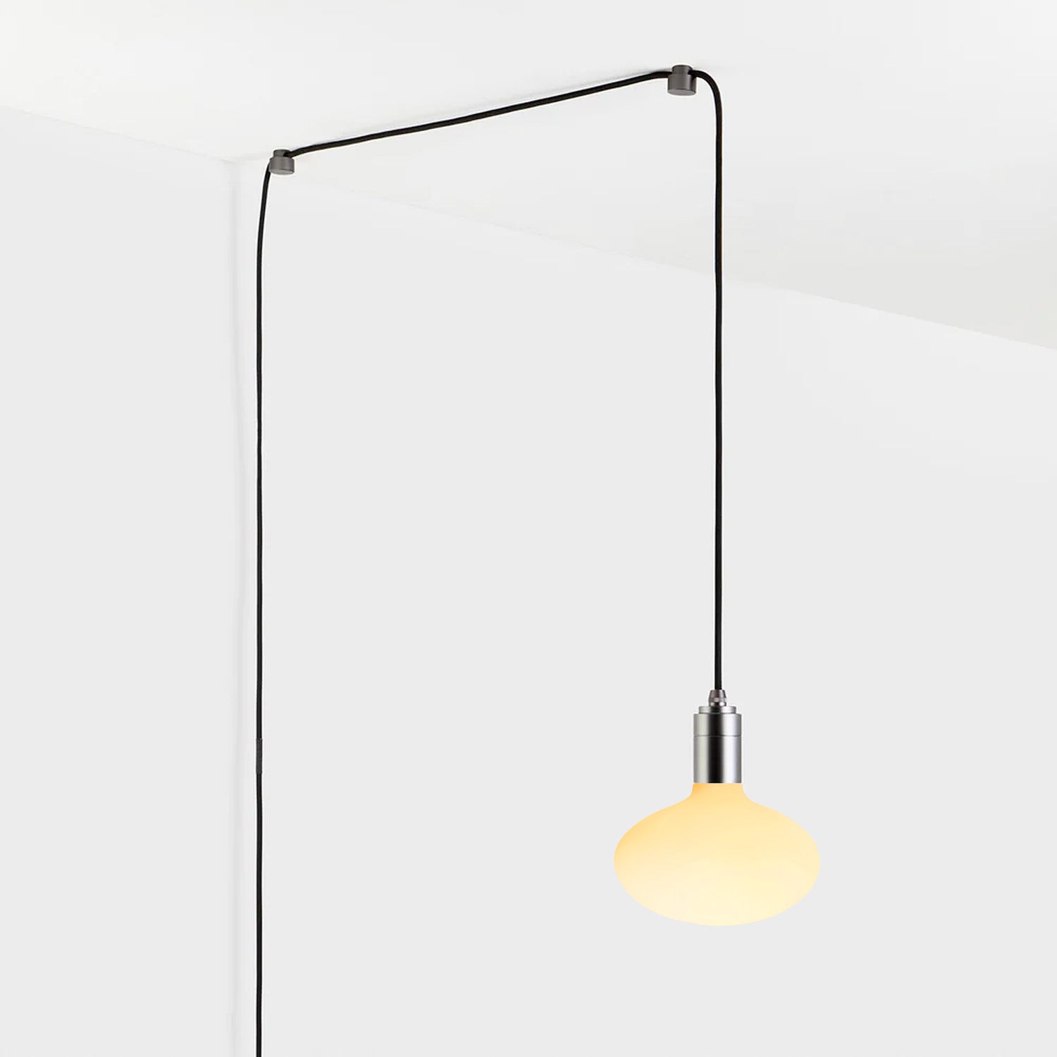 Oval Dim to Warm Plug-In Pendant in Graphite