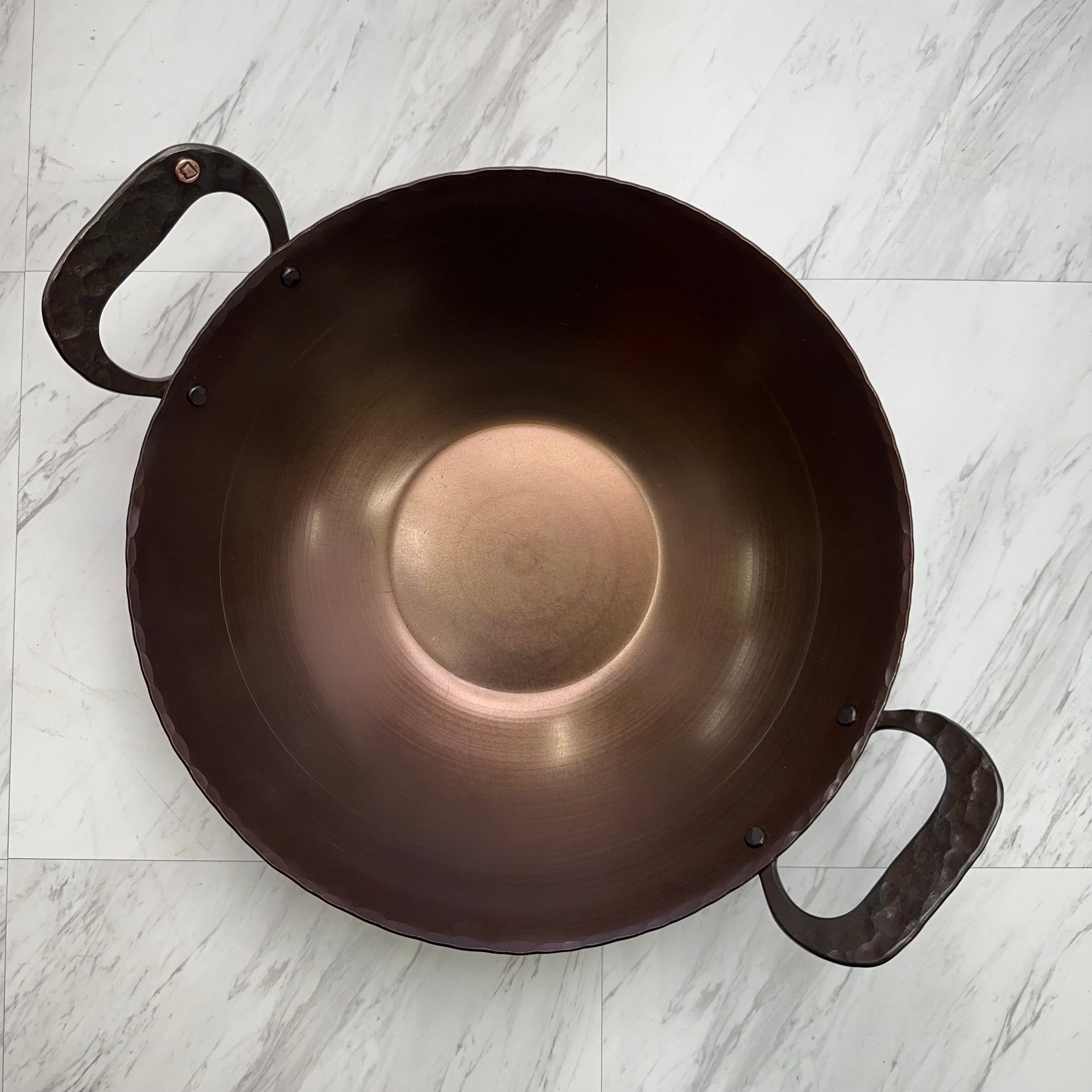 Carbon Steel Wok - Hand Forged and Spun. 13.5”