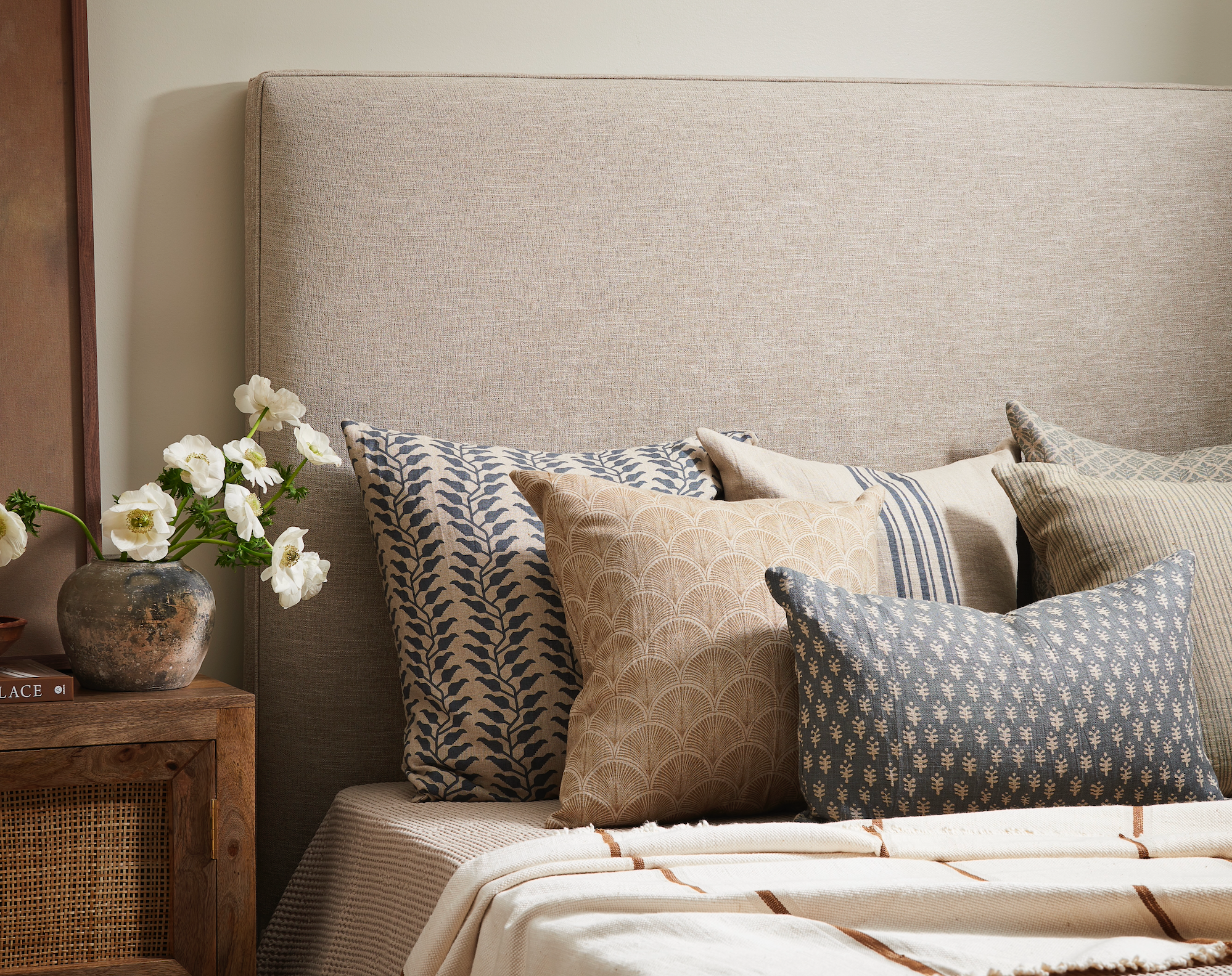 Quinn Blue Pillow 22" x 22"