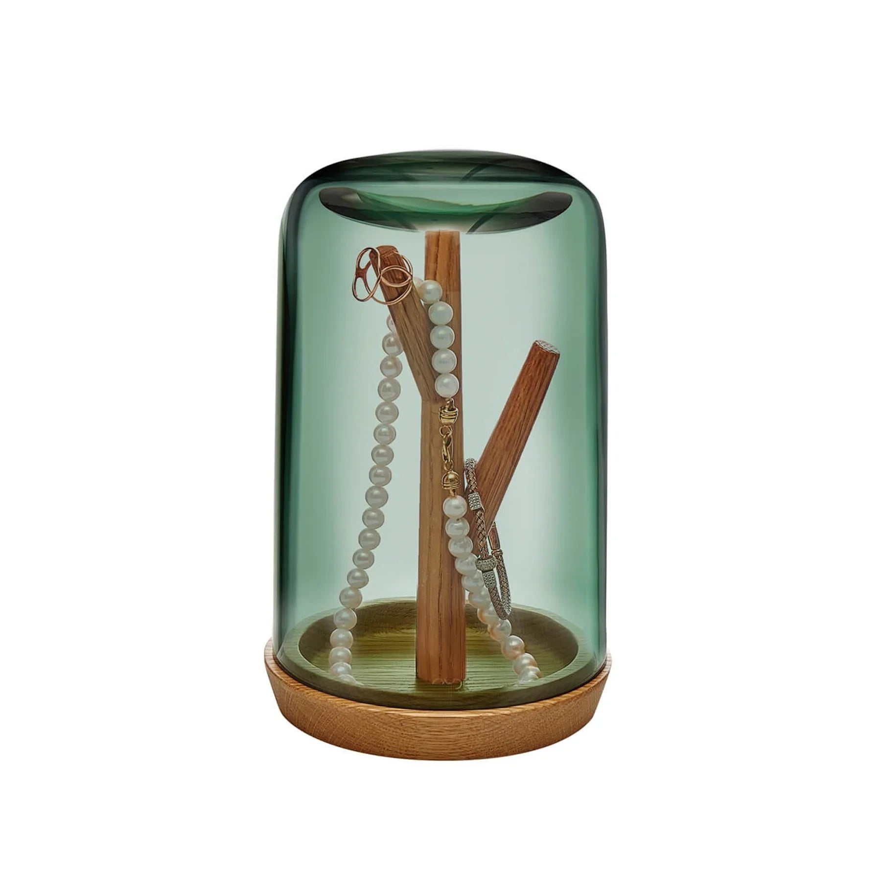 Blossom Jewellery Box with Oak Base