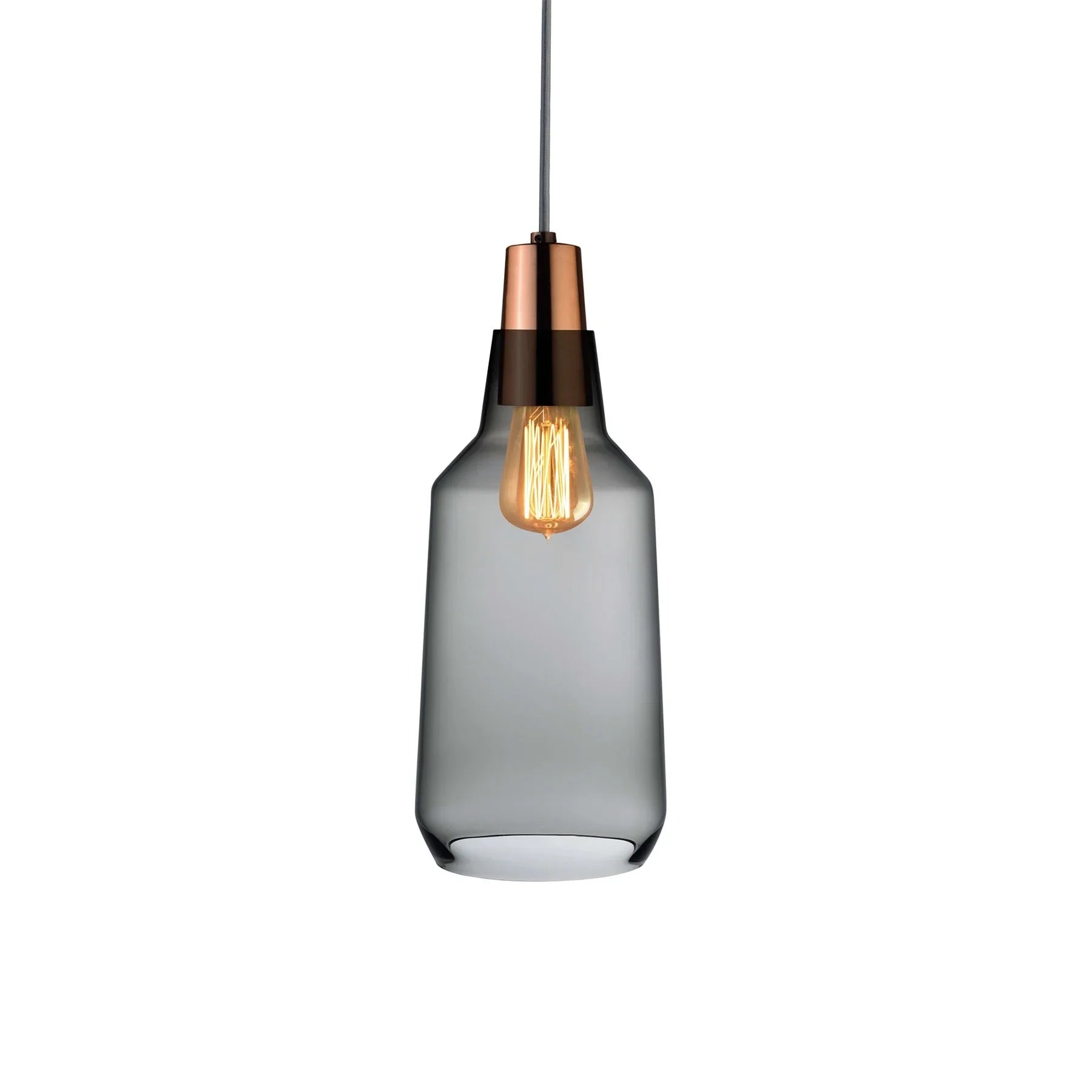 Mono Lamp Smoke with Copper Socket Tall